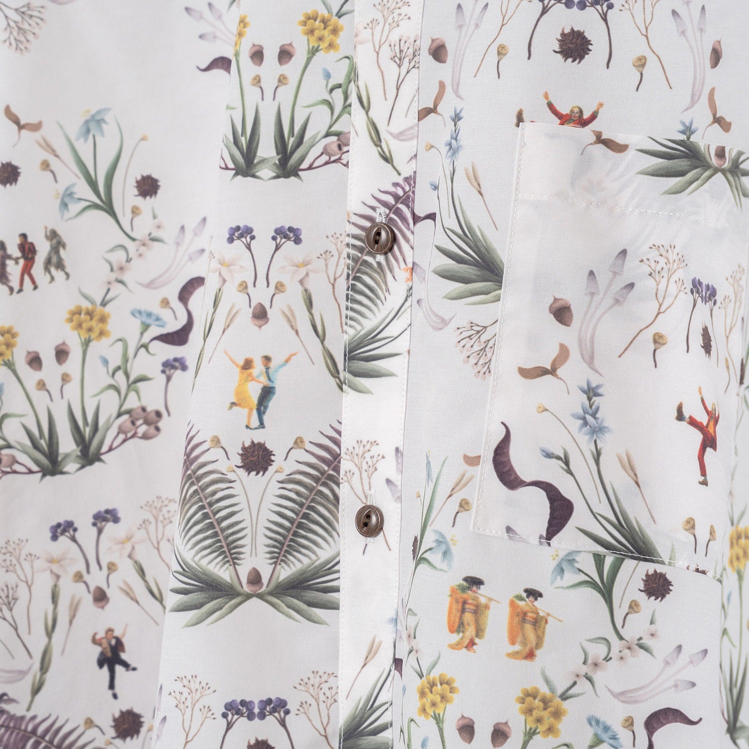 Dance In The Garden Maxi Shirt | Color_Natural | No_BSD26SS-15_Natural【BEDSIDEDRAMA_ベッドサイドドラマ】【入荷予定アイテム・入荷連絡可能】