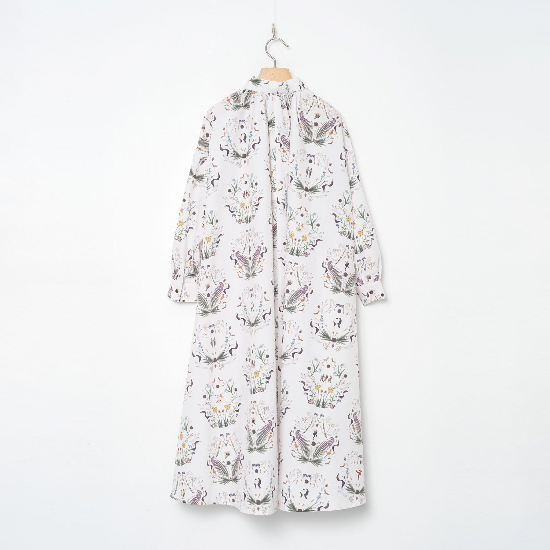 Dance In The Garden Maxi Shirt | Color_Natural | No_BSD26SS-15_Natural【BEDSIDEDRAMA_ベッドサイドドラマ】【入荷予定アイテム・入荷連絡可能】