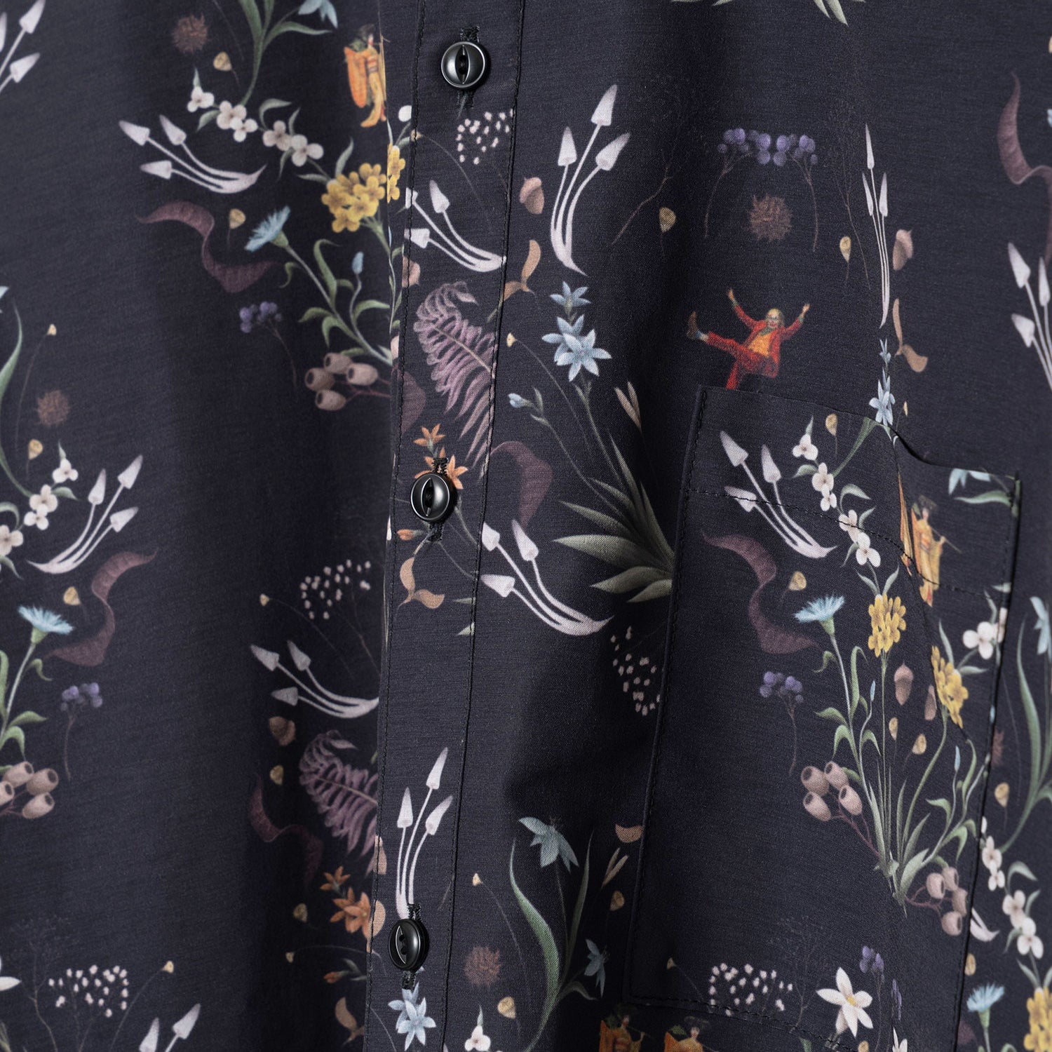 Dance In The Garden Maxi Shirt– Black | BEDSIDEDRAMA
