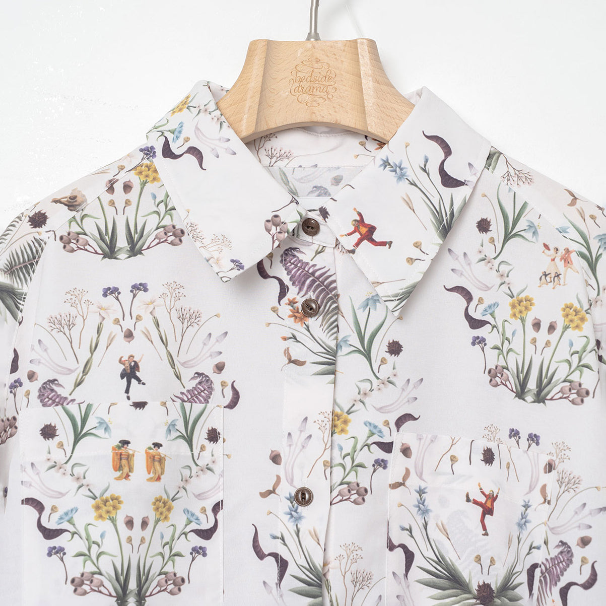 Dance In The Garden Cape Shirt | Color_Natural | No_BSD26SS-16_Natural【BEDSIDEDRAMA_ベッドサイドドラマ】【入荷予定アイテム・入荷連絡可能】