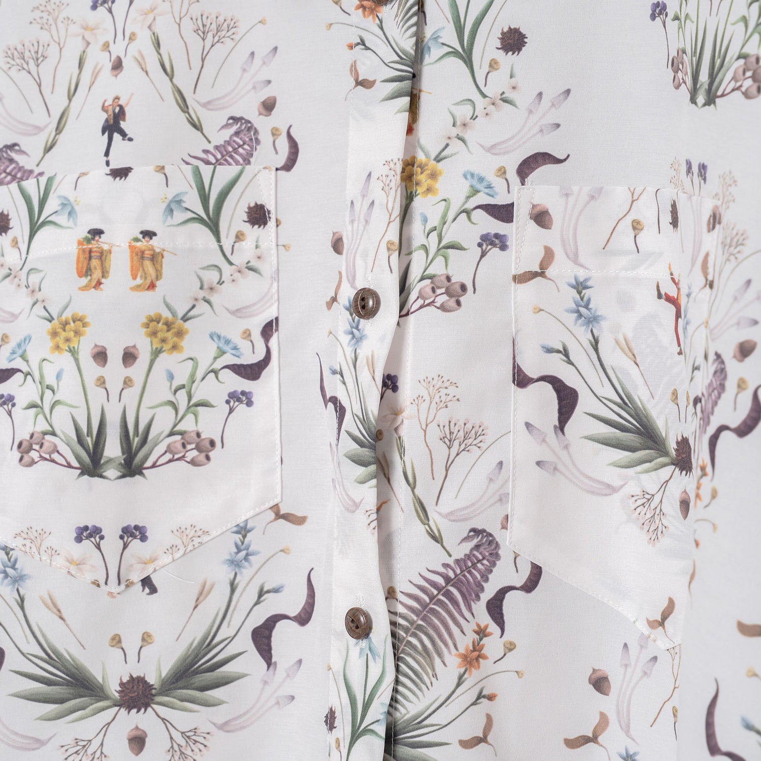 Dance In The Garden Cape Shirt | Color_Natural | No_BSD26SS-16_Natural【BEDSIDEDRAMA_ベッドサイドドラマ】【入荷予定アイテム・入荷連絡可能】