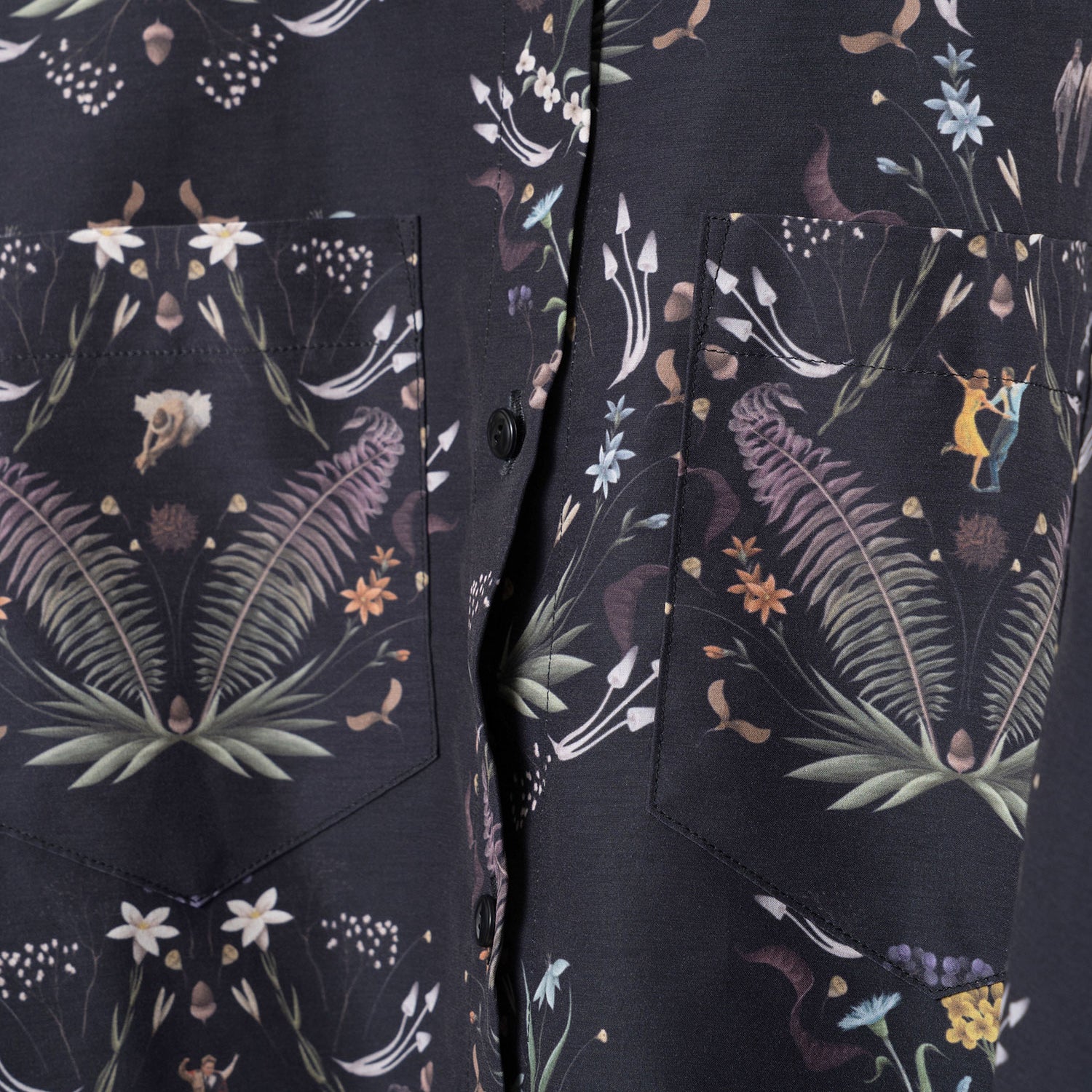 Dance In The Garden Cape Shirt | Color_Black | No_BSD26SS-16_Black【BEDSIDEDRAMA_ベッドサイドドラマ】【入荷予定アイテム・入荷連絡可能】