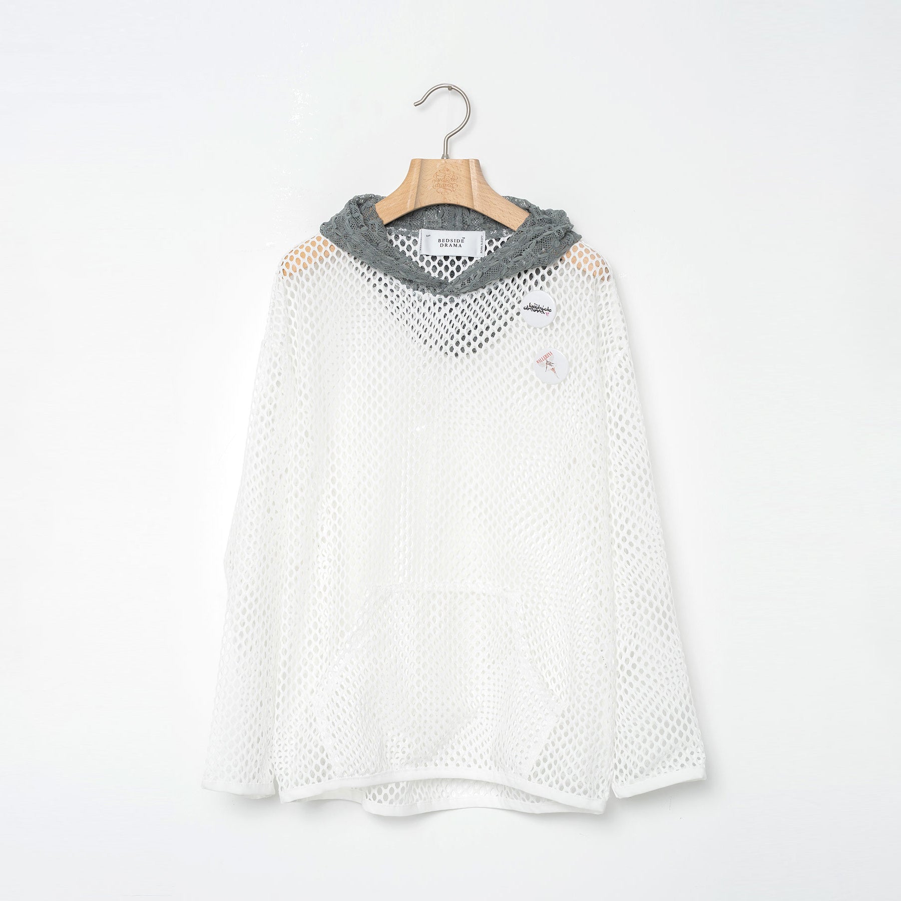 Ultra Mesh Hoodie | Color_White | No_BSD26SS-20_White【BEDSIDEDRAMA_ベッドサイドドラマ】【入荷予定アイテム・入荷連絡可能】