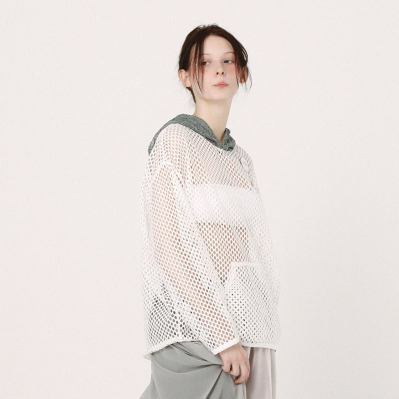 Ultra Mesh Hoodie– White | BEDSIDEDRAMA