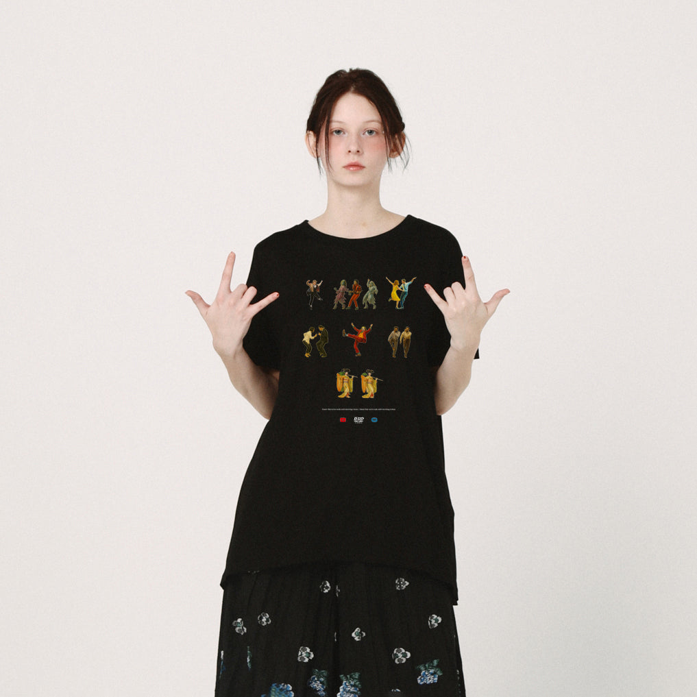 OMNIDANCE Flare T-Shirt | Color_Black | No_BSD26SS-25A_Black【BEDSIDEDRAMA_ベッドサイドドラマ】【入荷予定アイテム・入荷連絡可能】