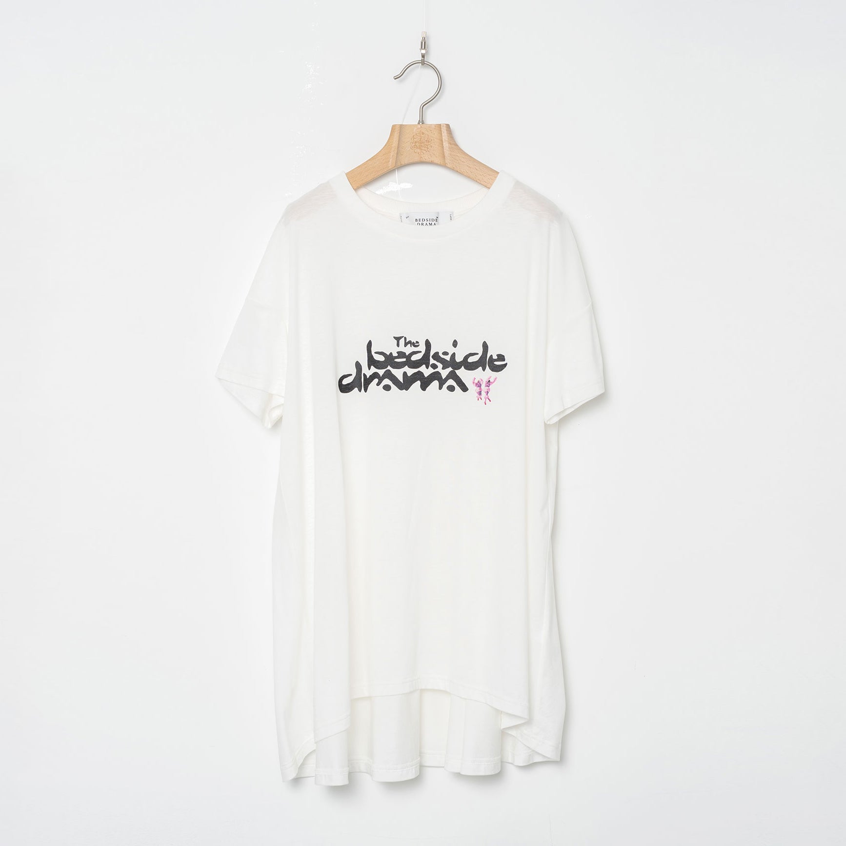 BEDSIDE SISTERS Flare T-Shirt | Color_White | No_BSD26SS-25B_White【BEDSIDEDRAMA_ベッドサイドドラマ】【入荷予定アイテム・入荷連絡可能】