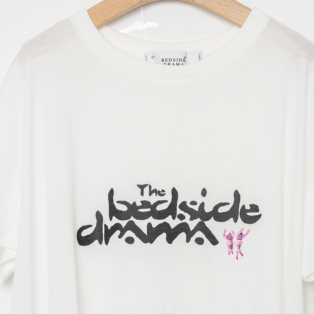 BEDSIDE SISTERS Flare T-Shirt | Color_White | No_BSD26SS-25B_White【BEDSIDEDRAMA_ベッドサイドドラマ】【入荷予定アイテム・入荷連絡可能】