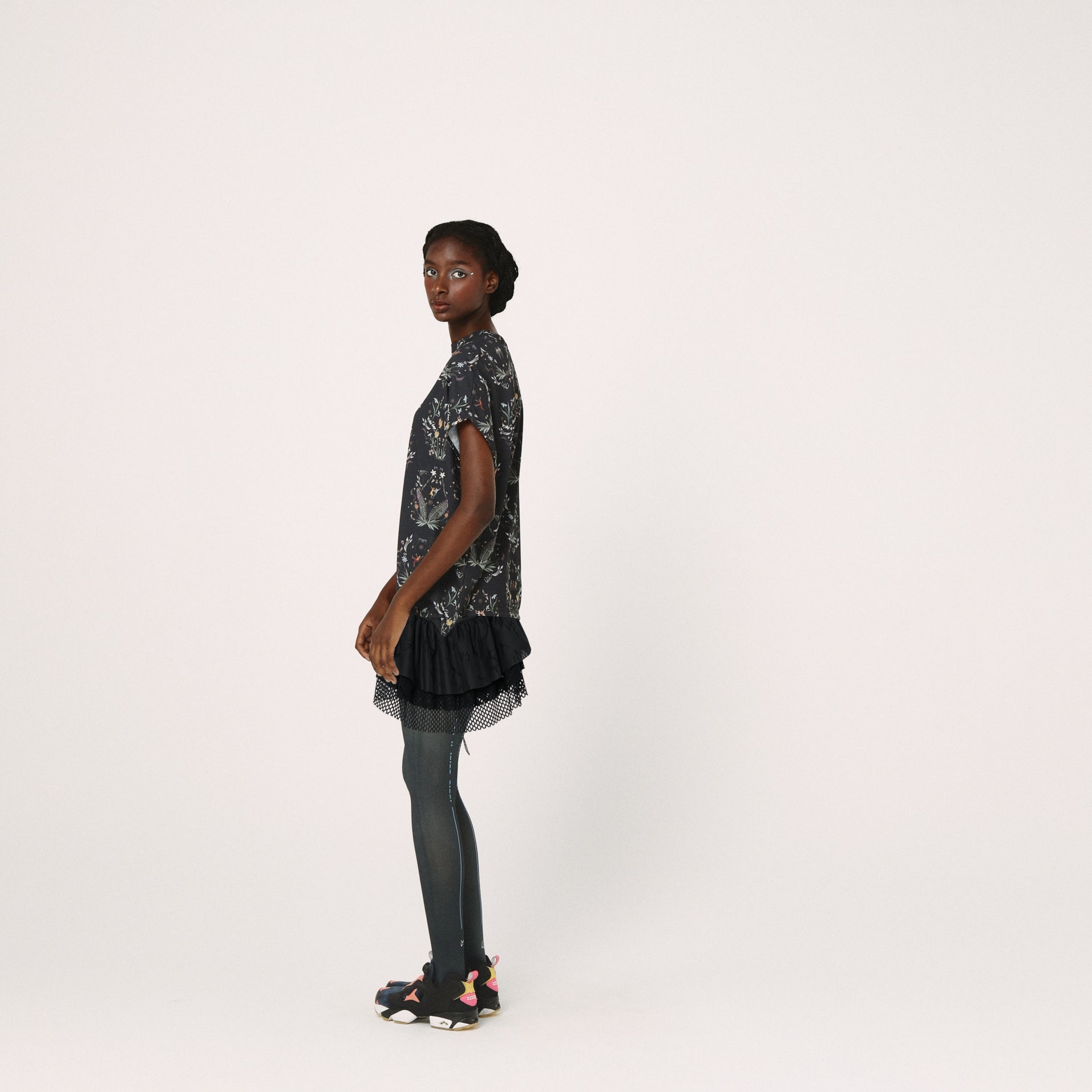 Frill Collar and Wrap Tutu Skirt | Color_Black | No_BSD26SS-26_Black【BEDSIDEDRAMA_ベッドサイドドラマ】【入荷予定アイテム・入荷連絡可能】