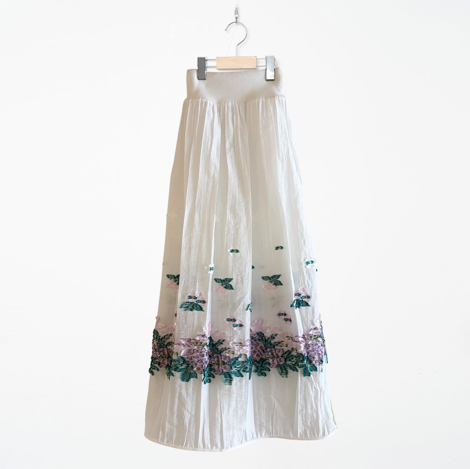 Mosaic Garden Simple Skirt | Color_White | No_BSD26SS-29_White【BEDSIDEDRAMA_ベッドサイドドラマ】【入荷予定アイテム・入荷連絡可能】
