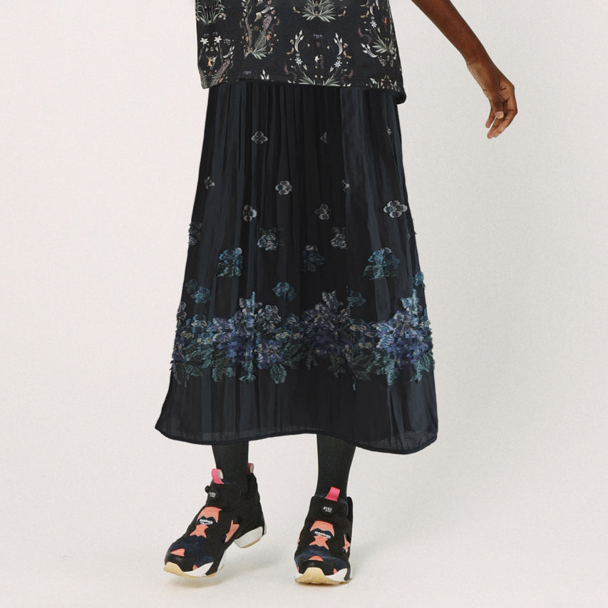 Mosaic Garden Simple Skirt | Color_Black | No_BSD26SS-29_Black【BEDSIDEDRAMA_ベッドサイドドラマ】【入荷予定アイテム・入荷連絡可能】