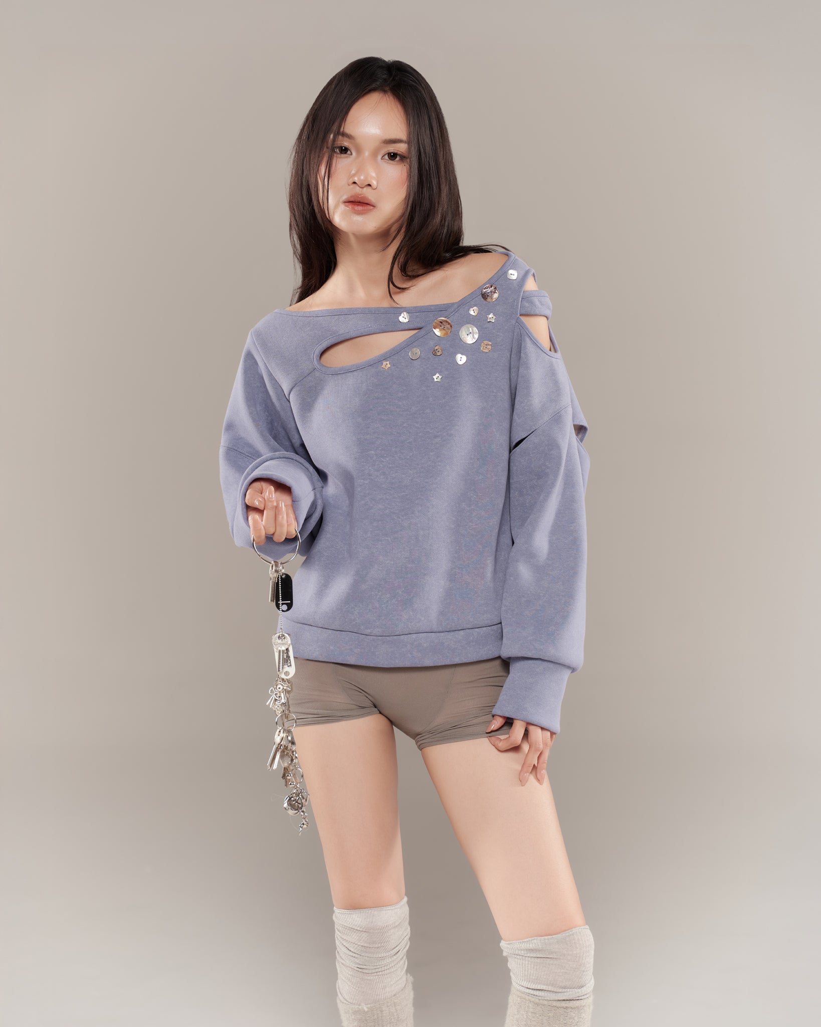 CHARO SWEATER (PURPLE BLUE) | Bunny Hill Concept