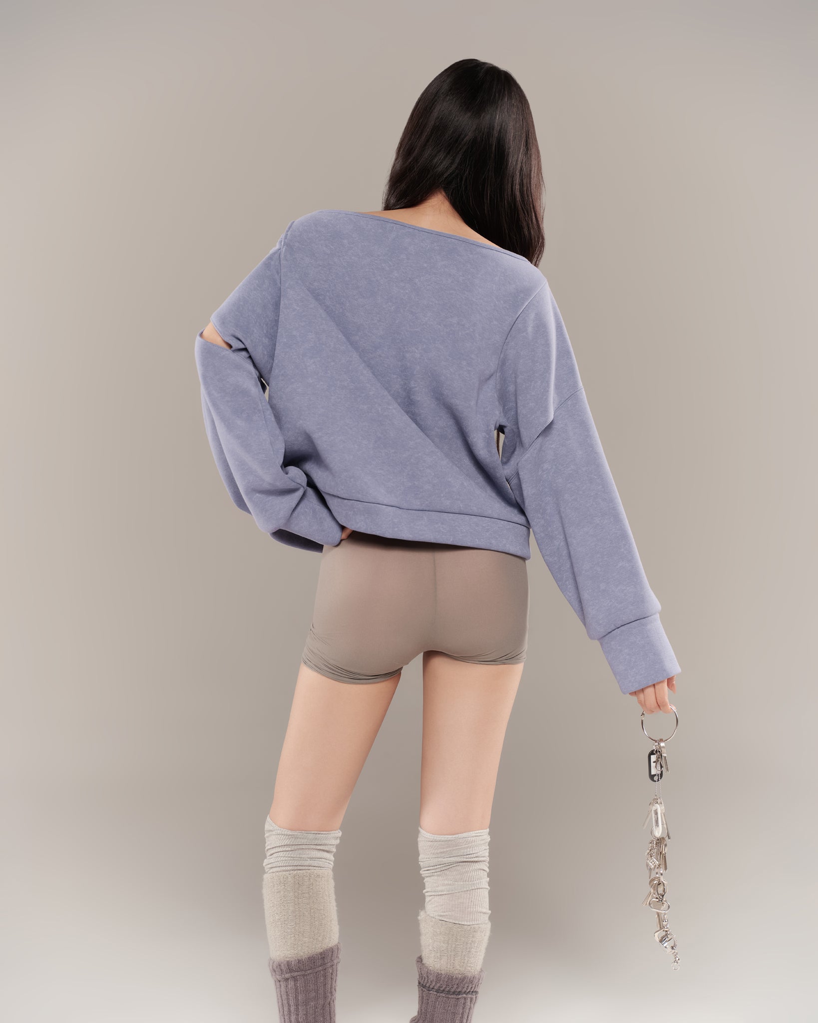 CHARO SWEATER (PURPLE BLUE) | Bunny Hill Concept