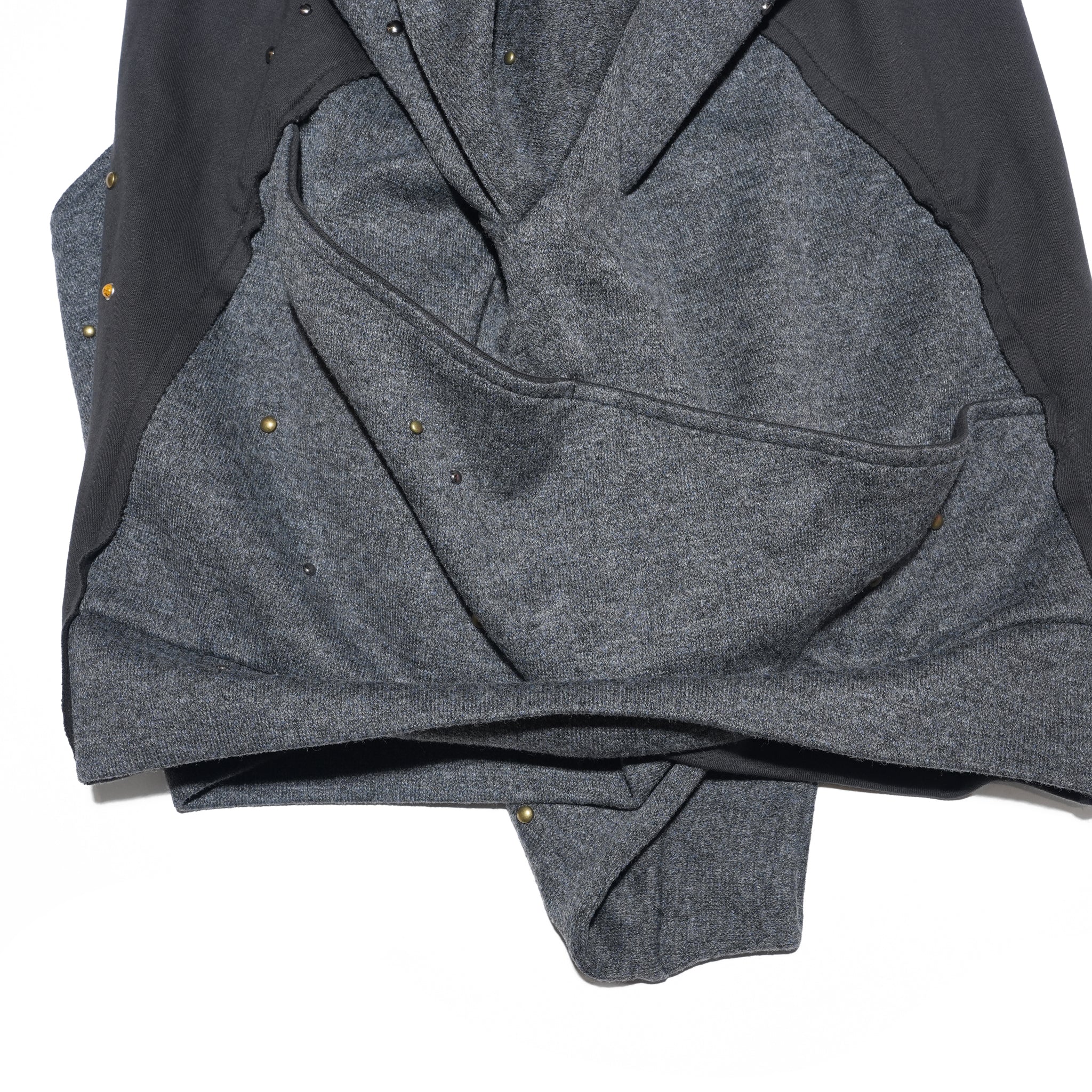 (A)crypsis® “High-Density Handcrafted Starry Sky Jewelry-Detail Structured Zipper Jacket” in Dark Gray | (A)CRYPSIS®