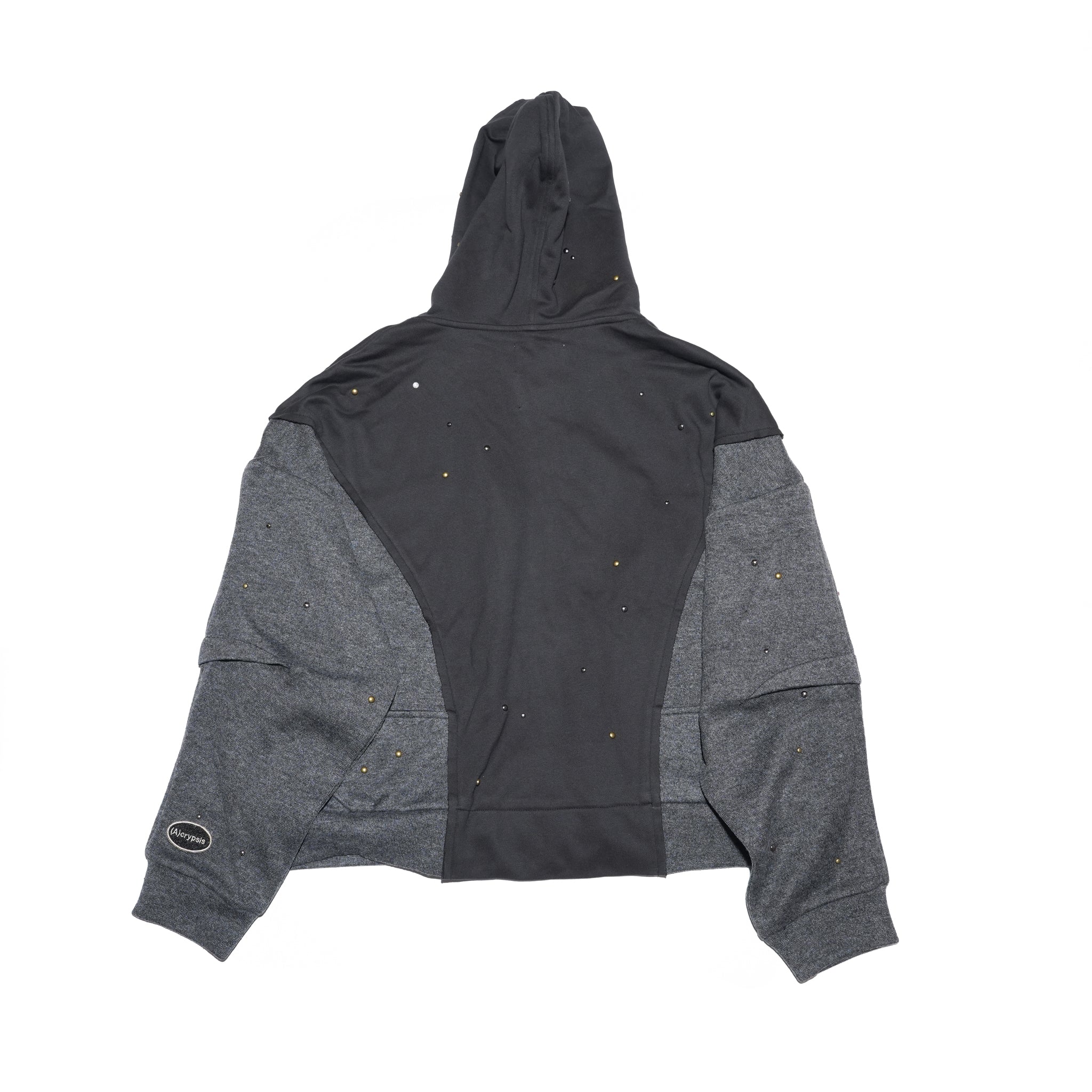 (A)crypsis® “High-Density Handcrafted Starry Sky Jewelry-Detail Structured Zipper Jacket” in Dark Gray | (A)CRYPSIS®