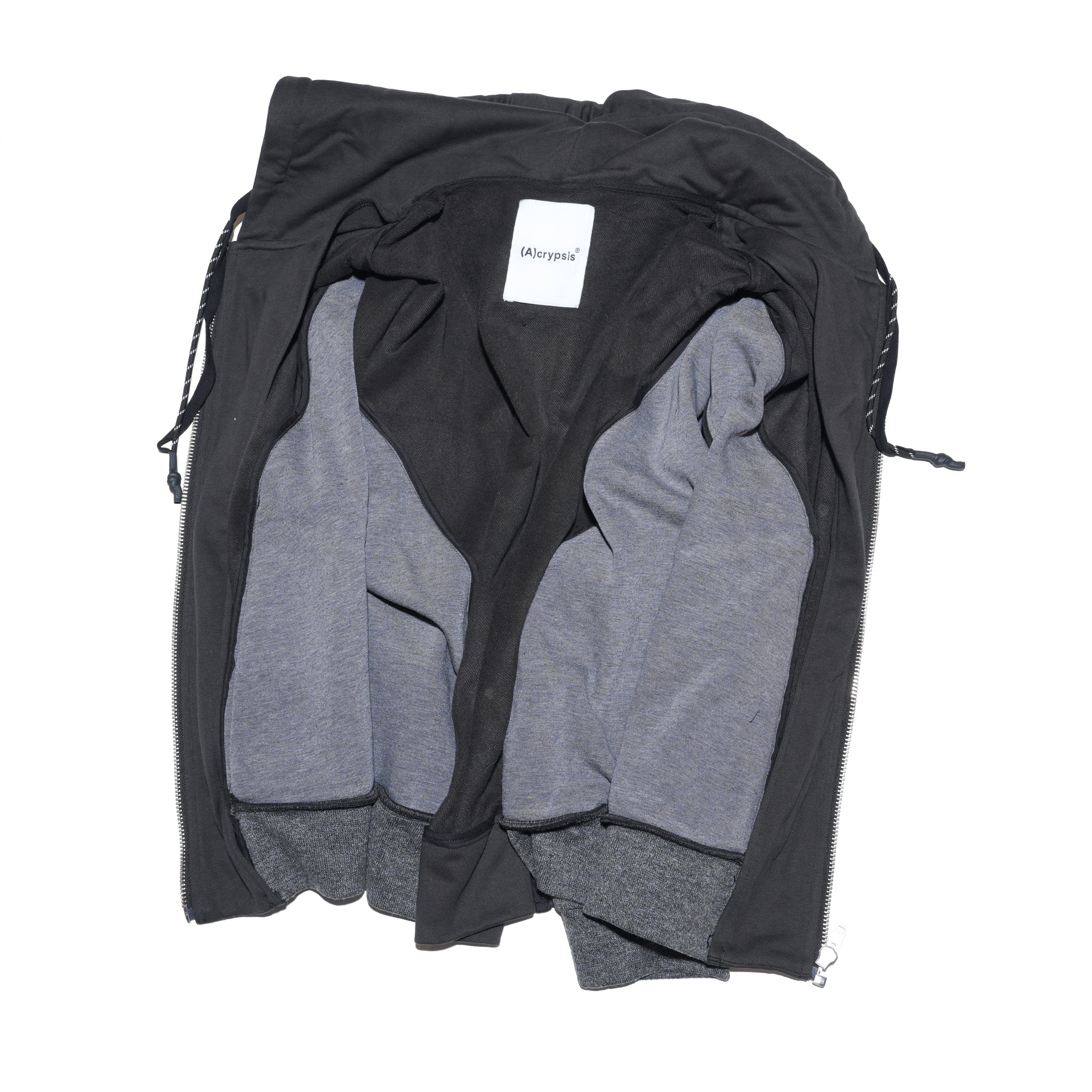 (A)crypsis® “High-Density Handcrafted Starry Sky Jewelry-Detail Structured Zipper Jacket” in Dark Gray | (A)CRYPSIS®