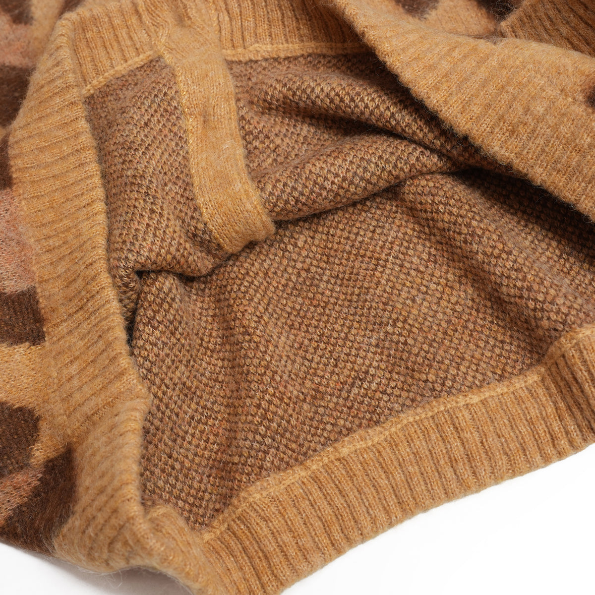 Mohair Shaggy Jacqaurd Cardigan – Leopard | TOWNCRAFT
