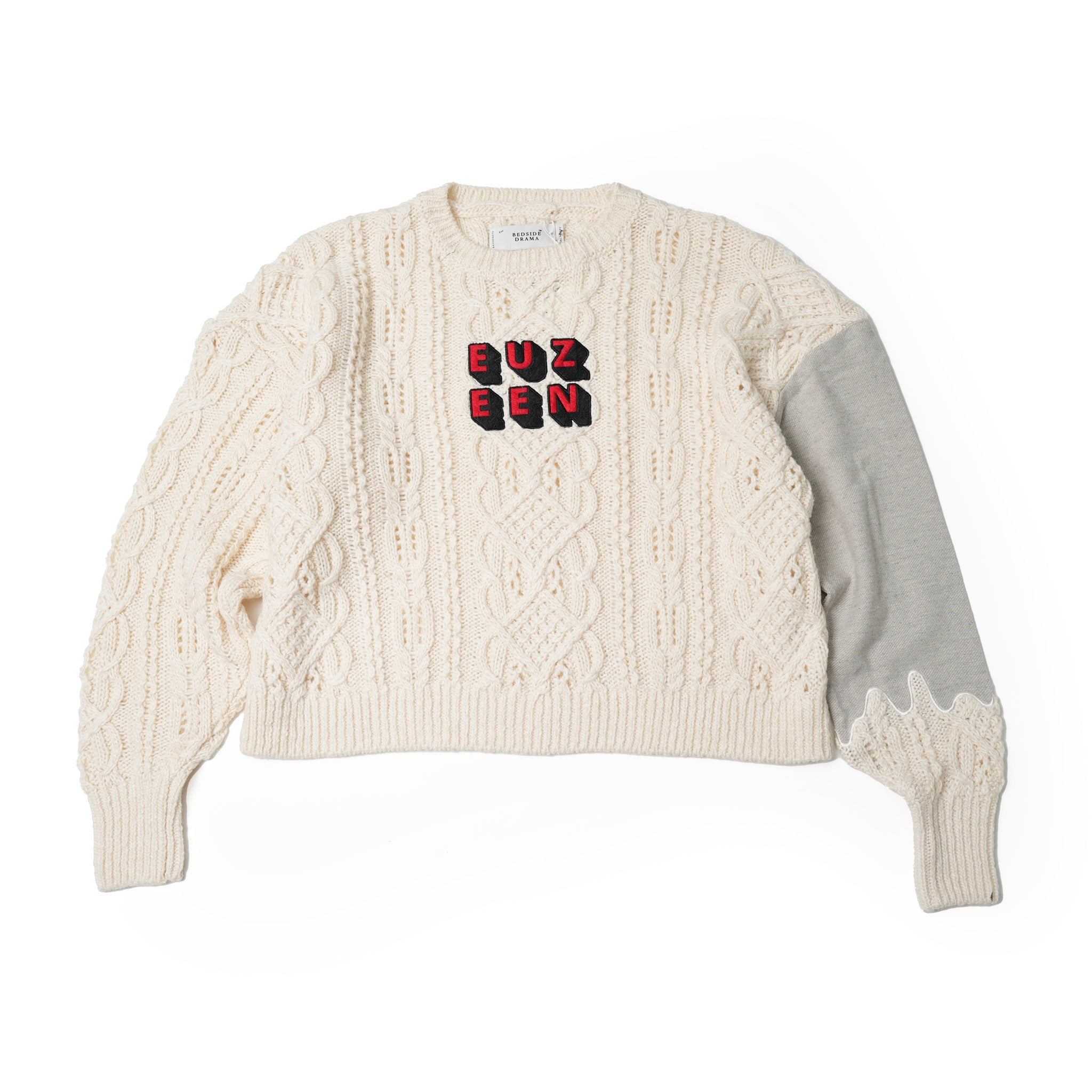 bsd23AW-16 | EUZEEN Mix Knit Sweater | Color:Off White【BEDSIDEDRAMA_ベッドサイドドラマ】【archive】