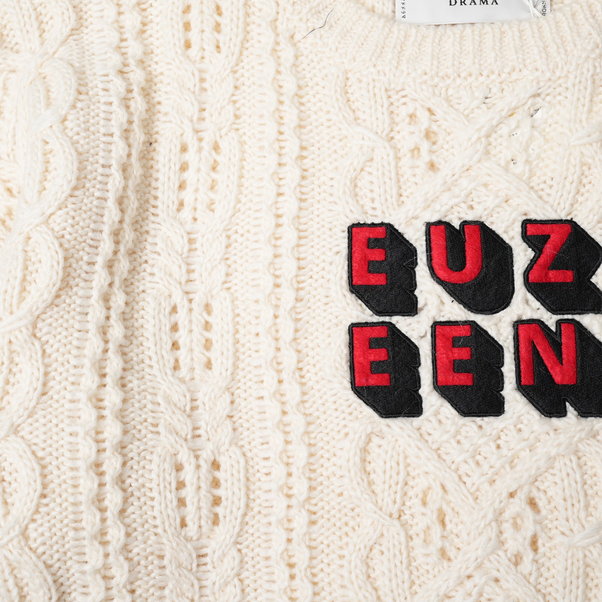 bsd23AW-16 | EUZEEN Mix Knit Sweater | Color:Off White【BEDSIDEDRAMA_ベッドサイドドラマ】【archive】