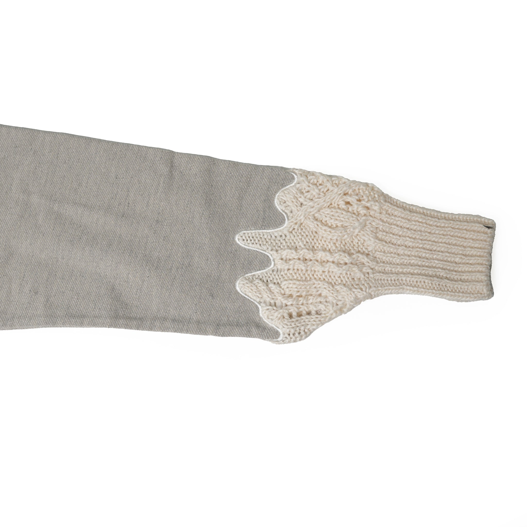 bsd23AW-16 | EUZEEN Mix Knit Sweater | Color:Off White【BEDSIDEDRAMA_ベッドサイドドラマ】【archive】