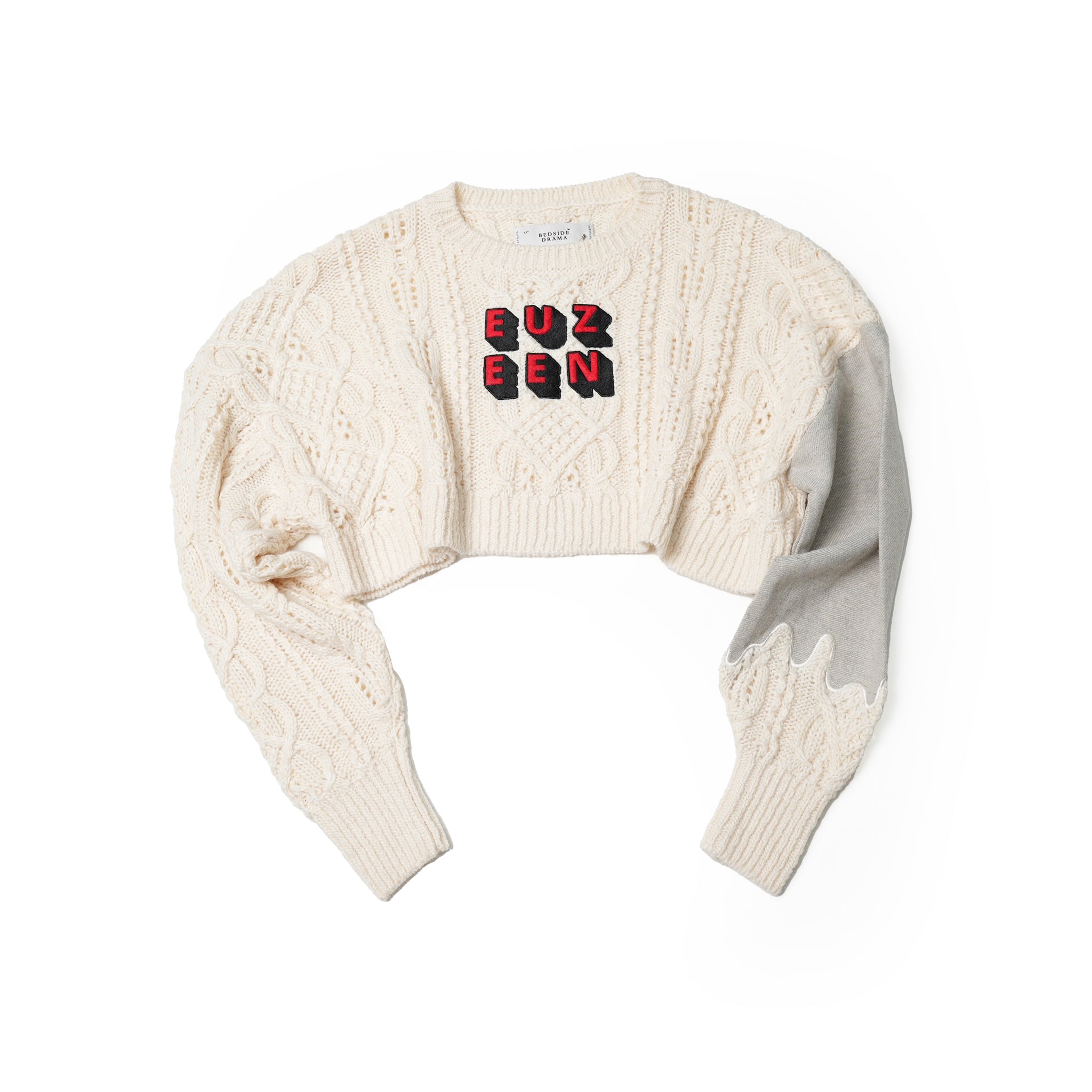 bsd23AW-16 | EUZEEN Mix Knit Sweater | Color:Off White【BEDSIDEDRAMA_ベッドサイドドラマ】【archive】
