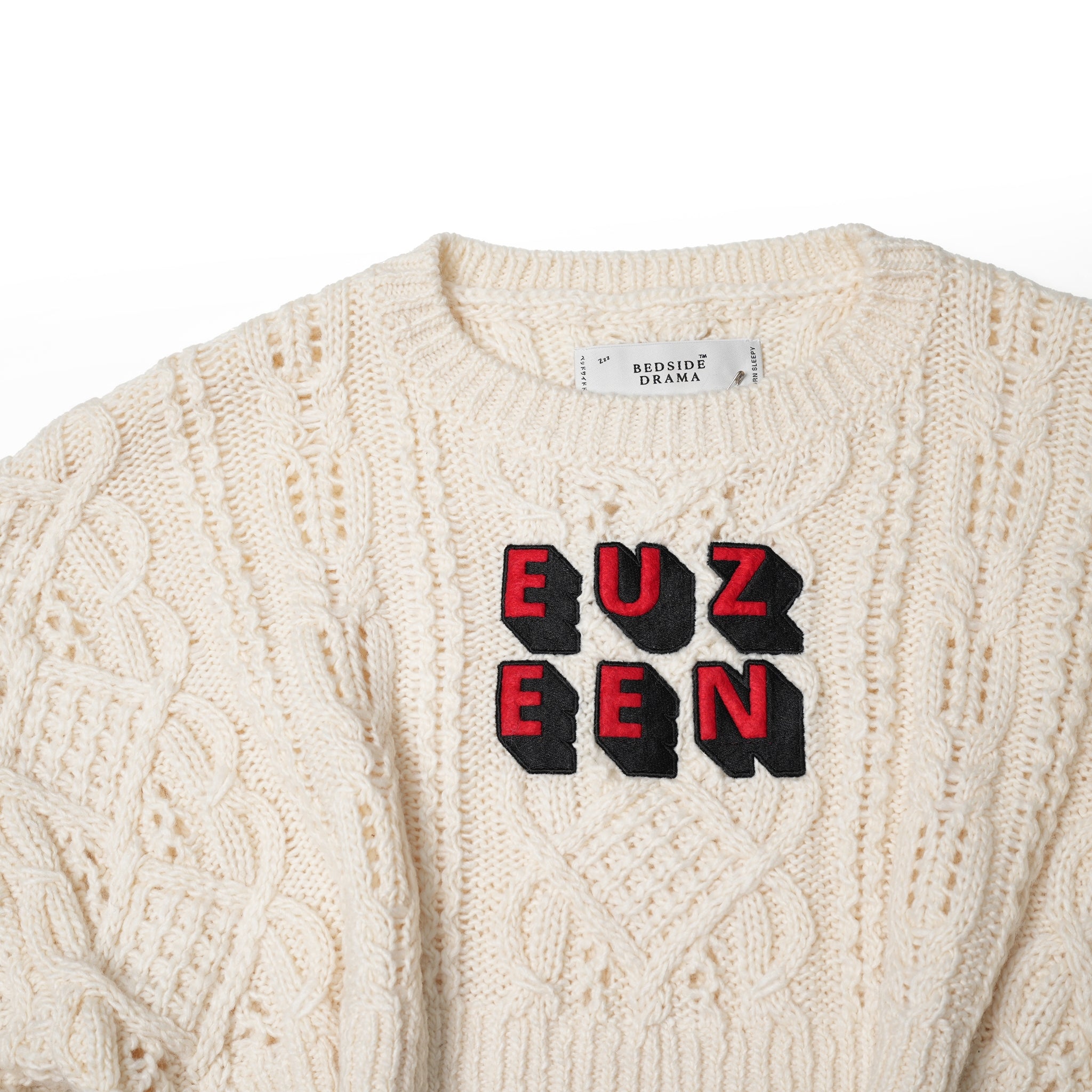 bsd23AW-16 | EUZEEN Mix Knit Sweater | Color:Off White【BEDSIDEDRAMA_ベッドサイドドラマ】【archive】