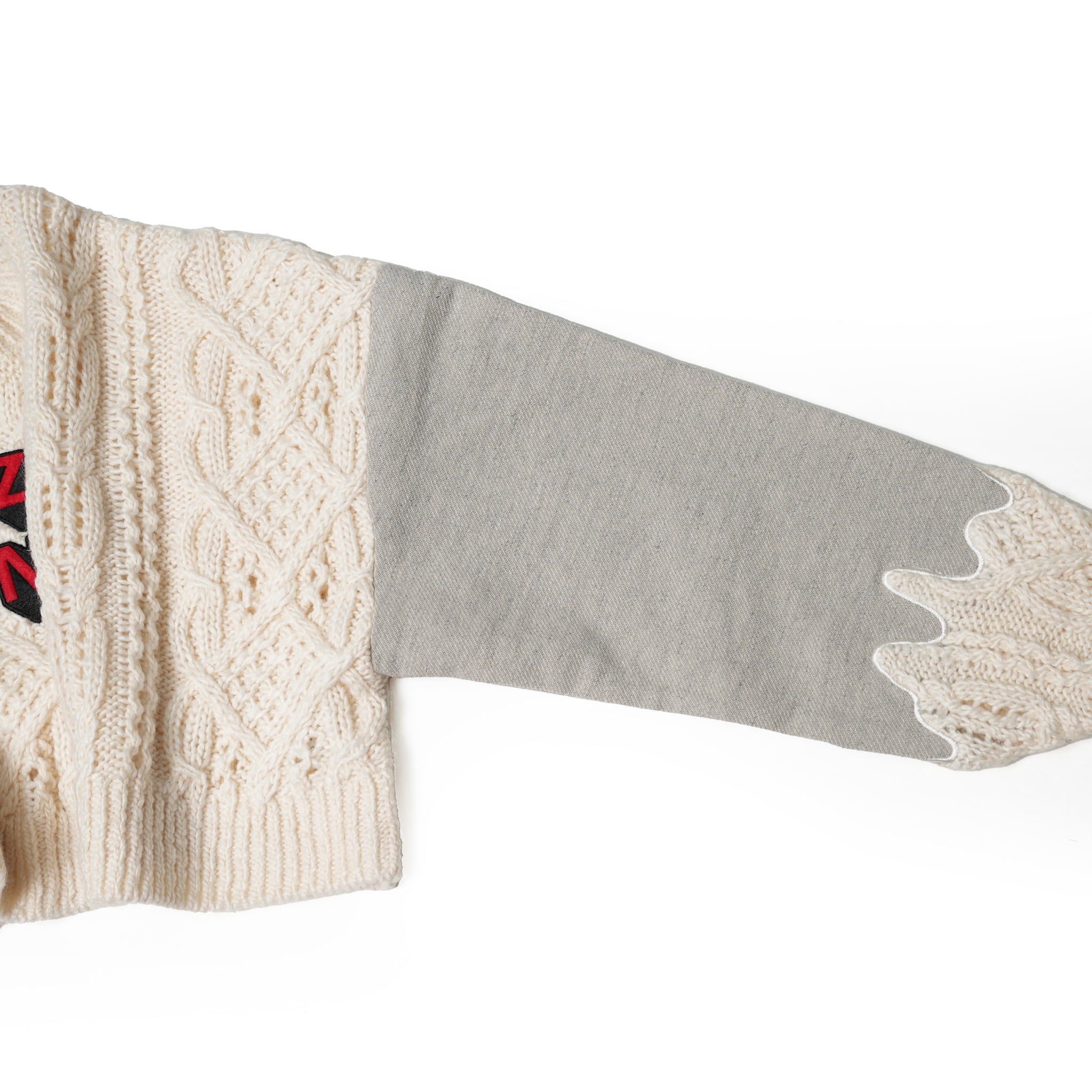 bsd23AW-16 | EUZEEN Mix Knit Sweater | Color:Off White【BEDSIDEDRAMA_ベッドサイドドラマ】【archive】