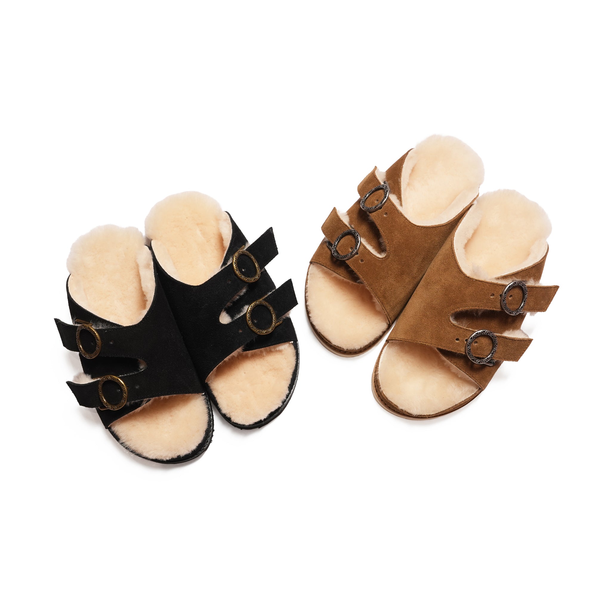 EASY WARM BELTED SLIDE | Color_Black / Brown | No_CM26D002【Commodities_コモディティーズ】