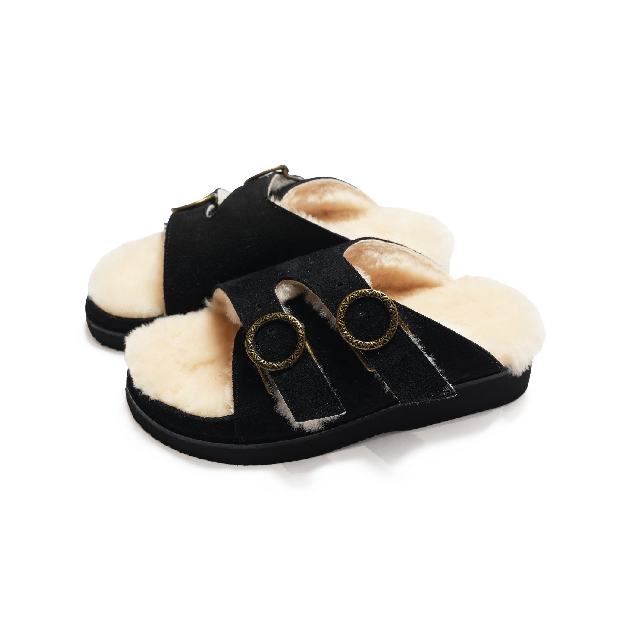 EASY WARM BELTED SLIDE | Color_Black / Brown | No_CM26D002【Commodities_コモディティーズ】