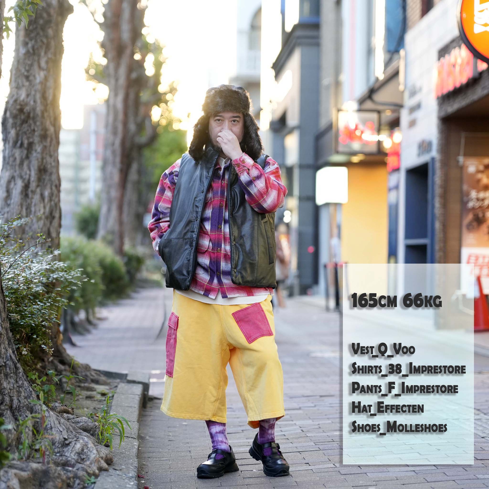 Double Arch pants | Color:Yellow-Red | 【IMPRESTORE_インプレストア】