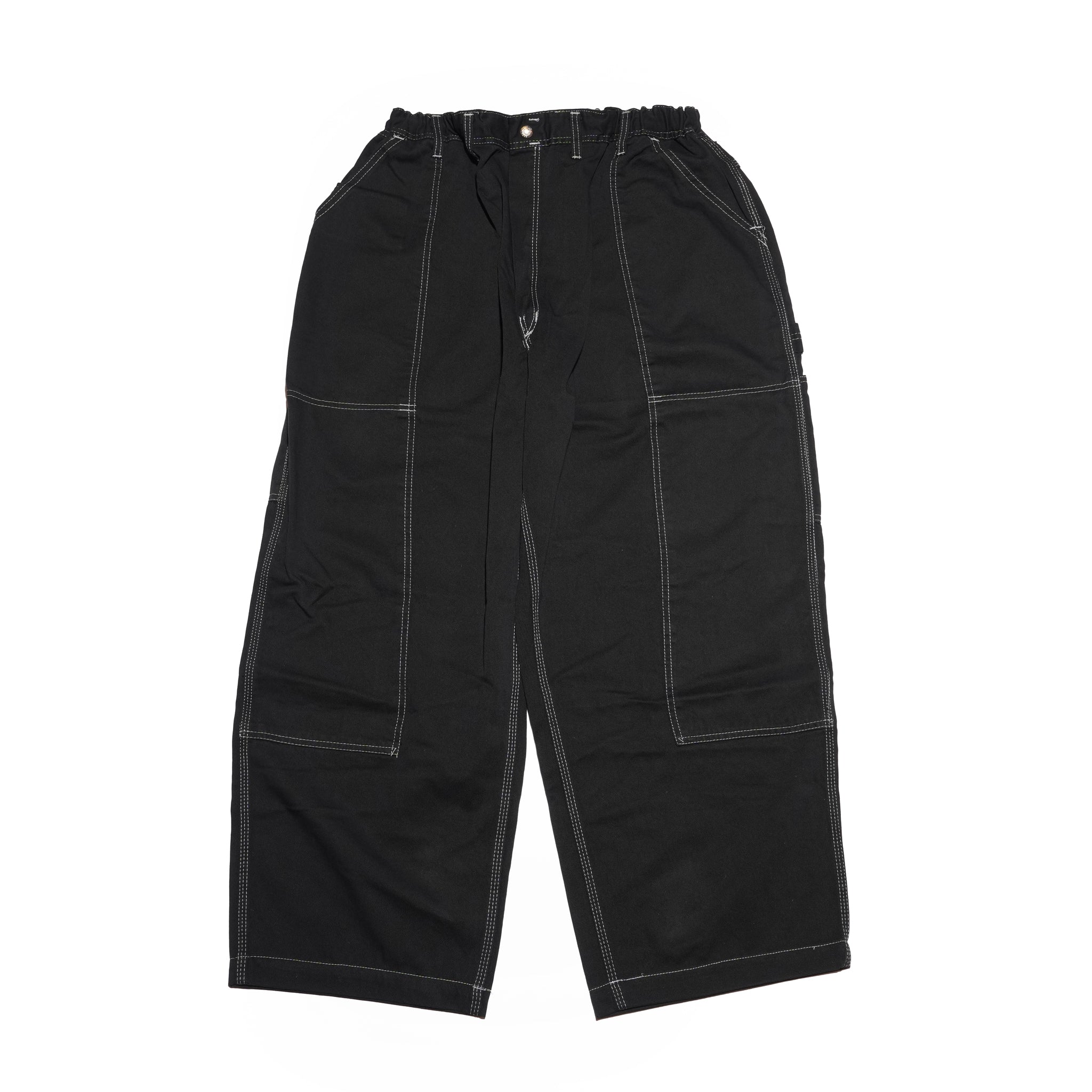 =BIG PAINTER_DOUBLE KNEE= – Dyed Black | ODDMENT