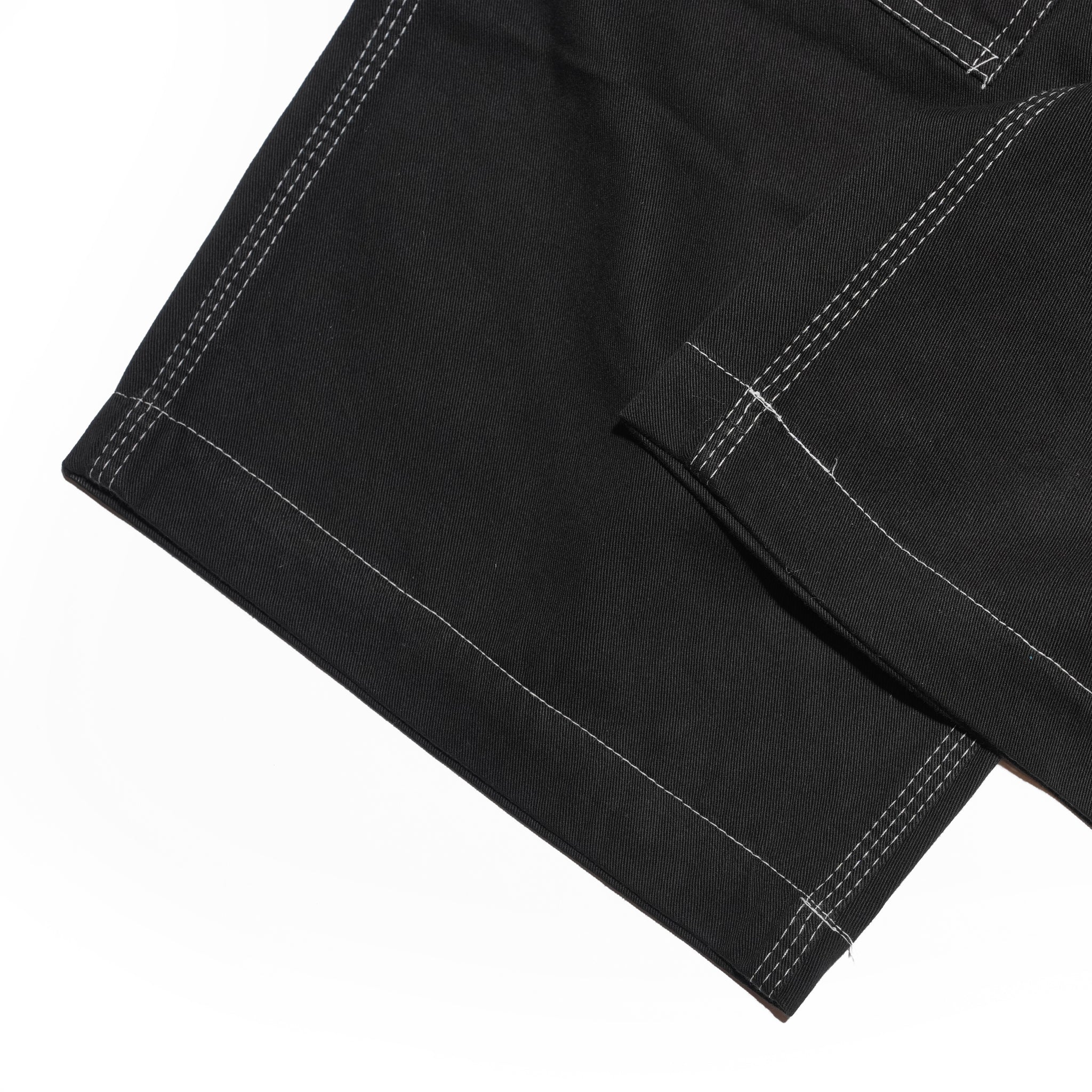 =BIG PAINTER_DOUBLE KNEE= – Dyed Black | ODDMENT