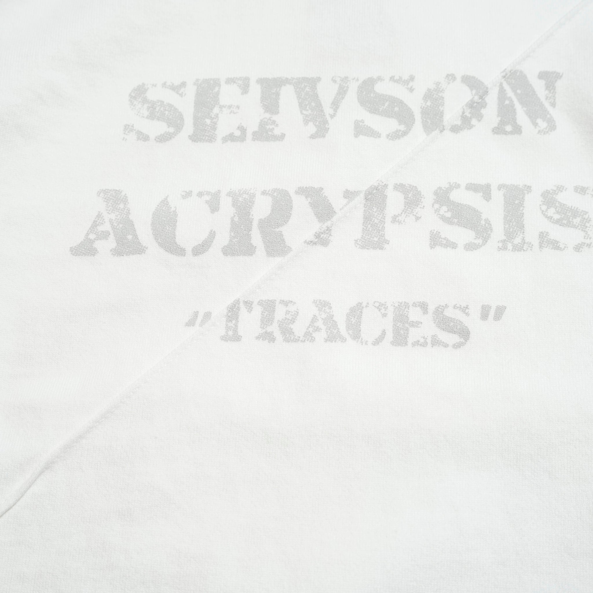 Seivson X (A)crypsis® MA-1 Multi-Processed Asymmetric Pleated T-Shirt ㄧ WHITE | Size:Free【(A)CRYPSIS®】【archive】【SEIVSON_セイヴソン】【archive】