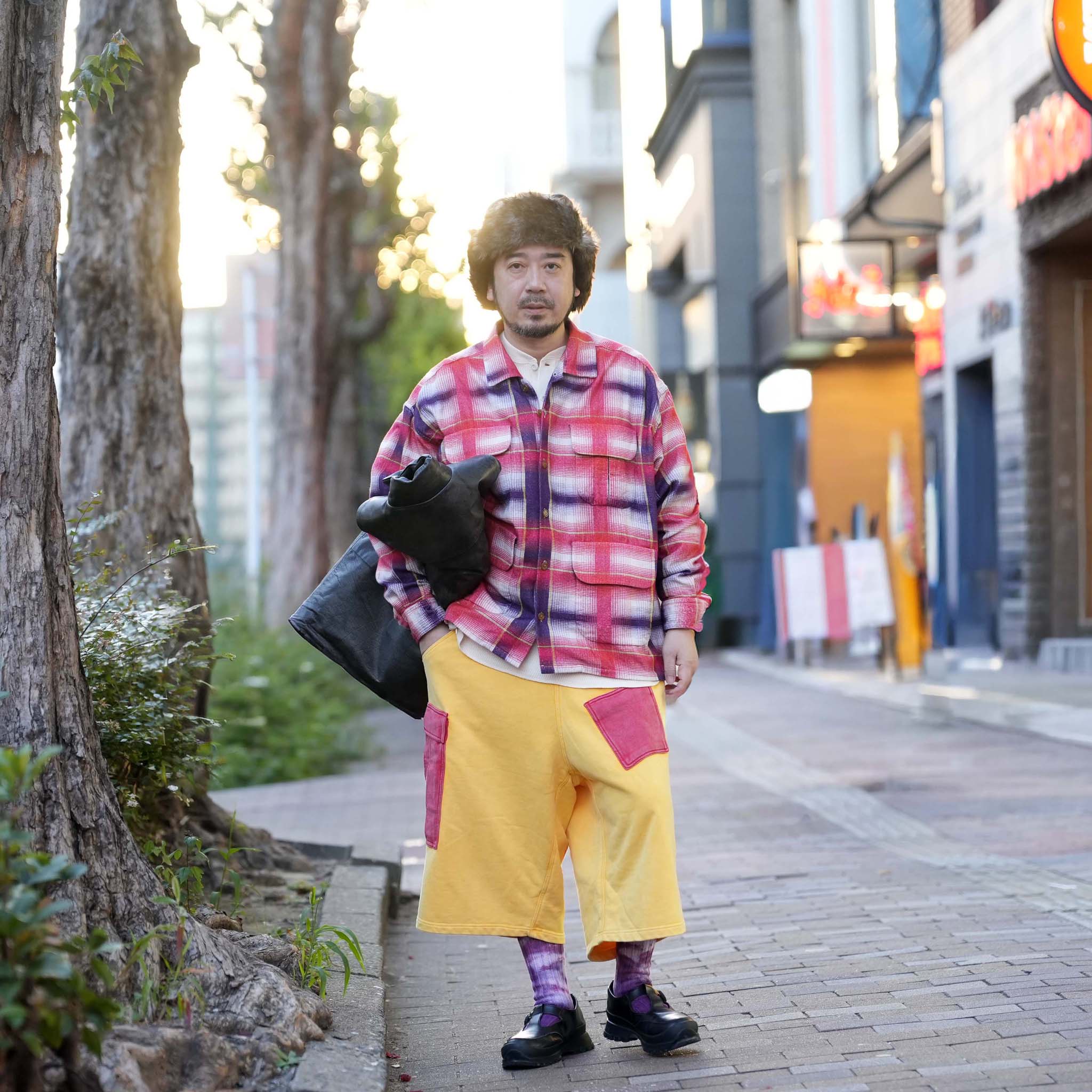 Double Arch pants | Color:Yellow-Red | 【IMPRESTORE_インプレストア】