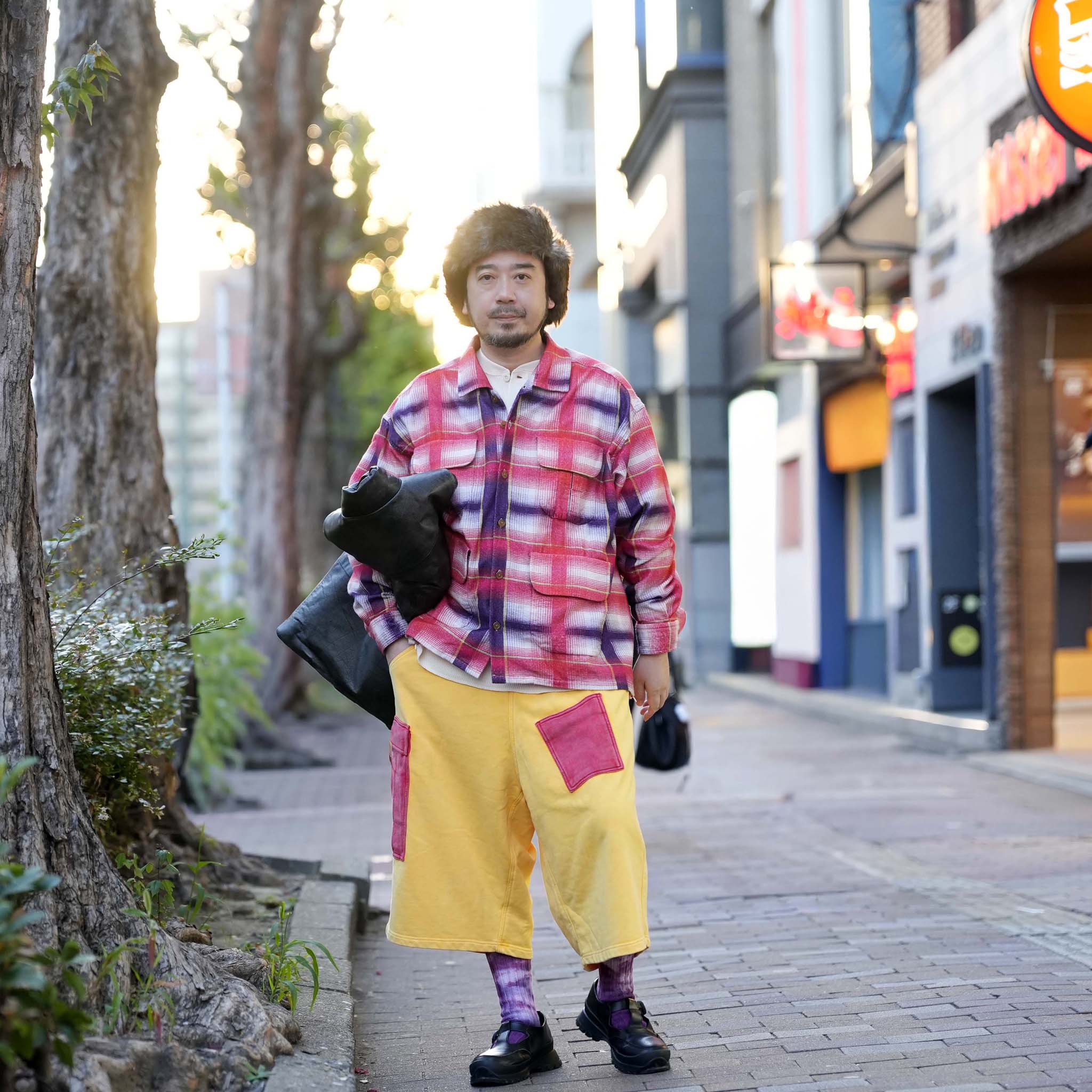 Double Arch pants | Color:Yellow-Red | 【IMPRESTORE_インプレストア】