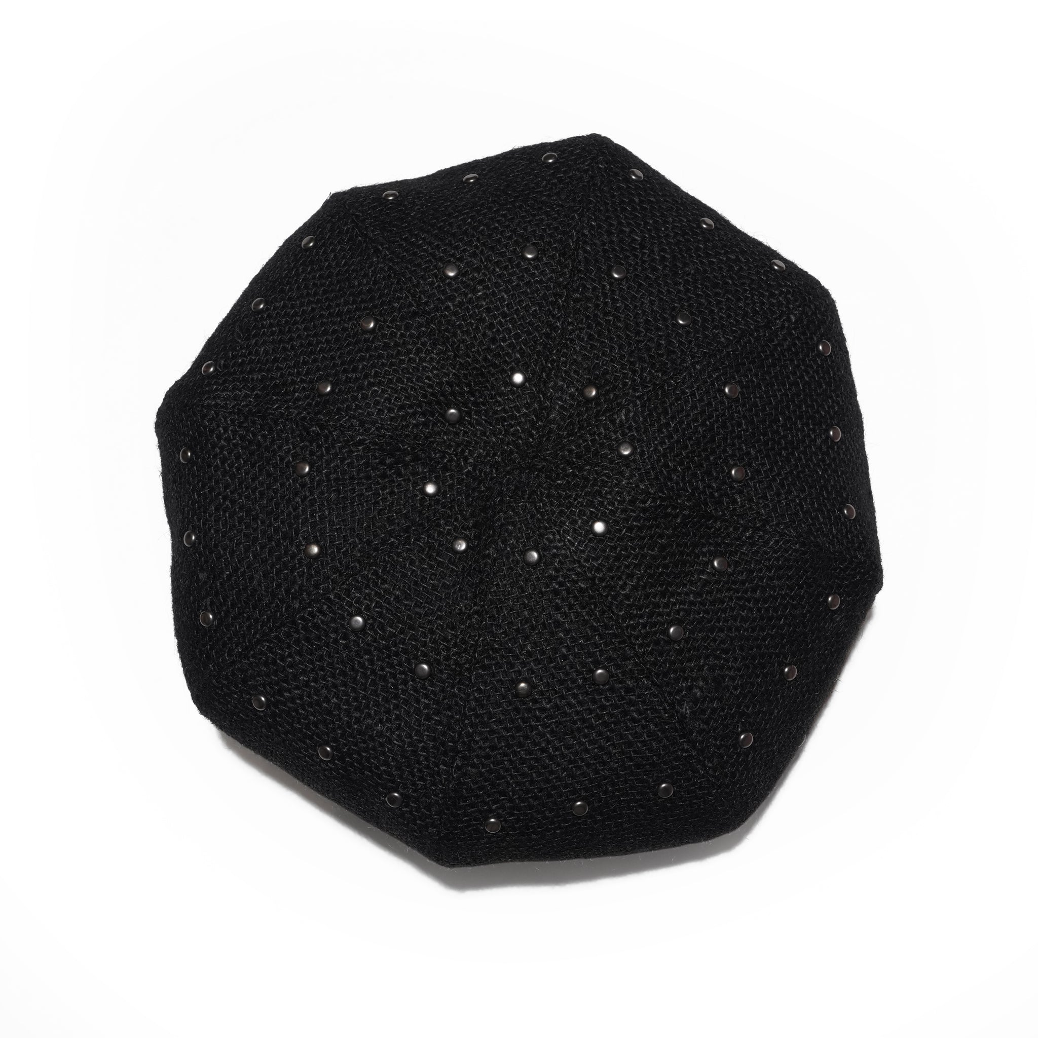 JUTE 8 PANELS BIG BERET with STUDS | ORIGINAL JOHN