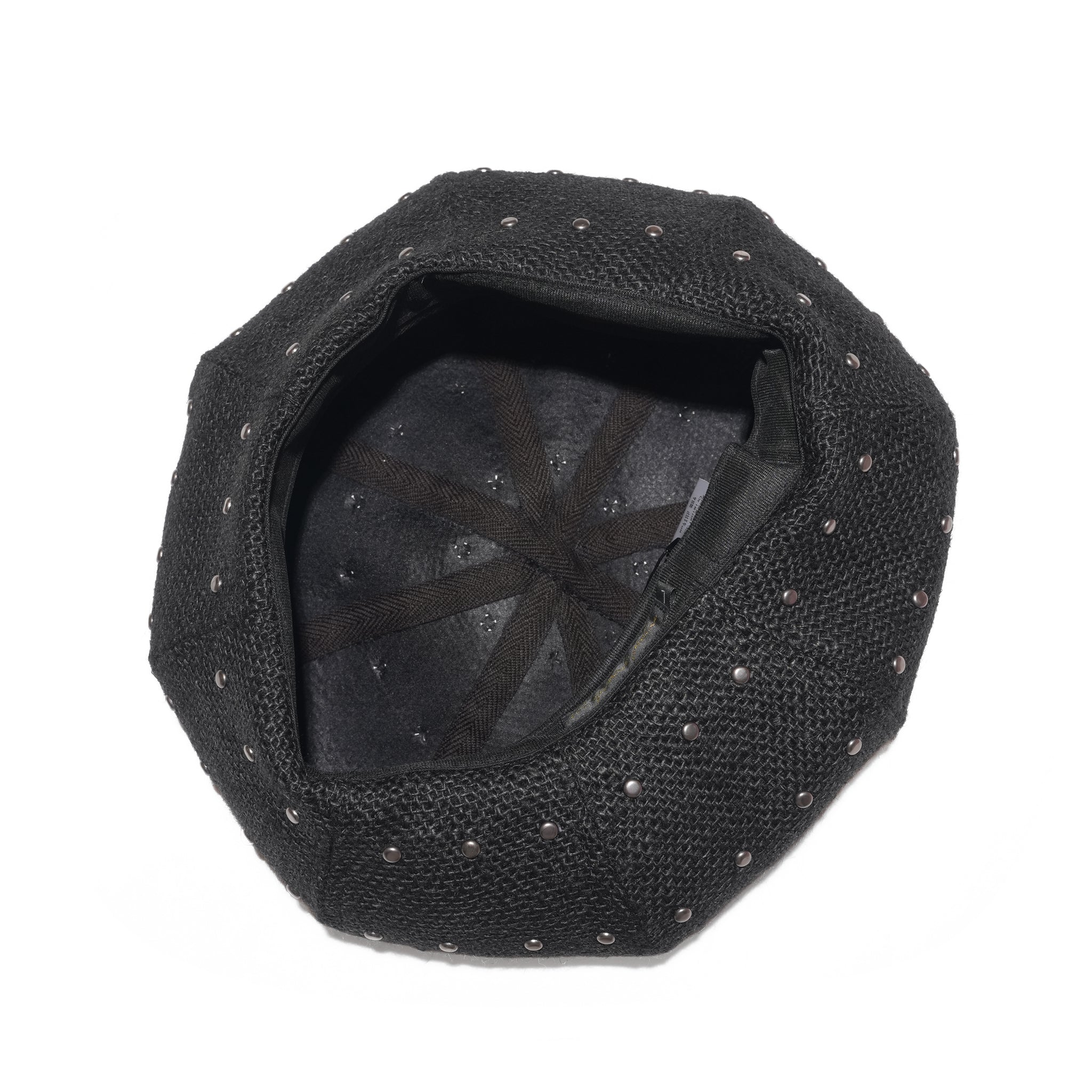 JUTE 8 PANELS BIG BERET with STUDS | ORIGINAL JOHN