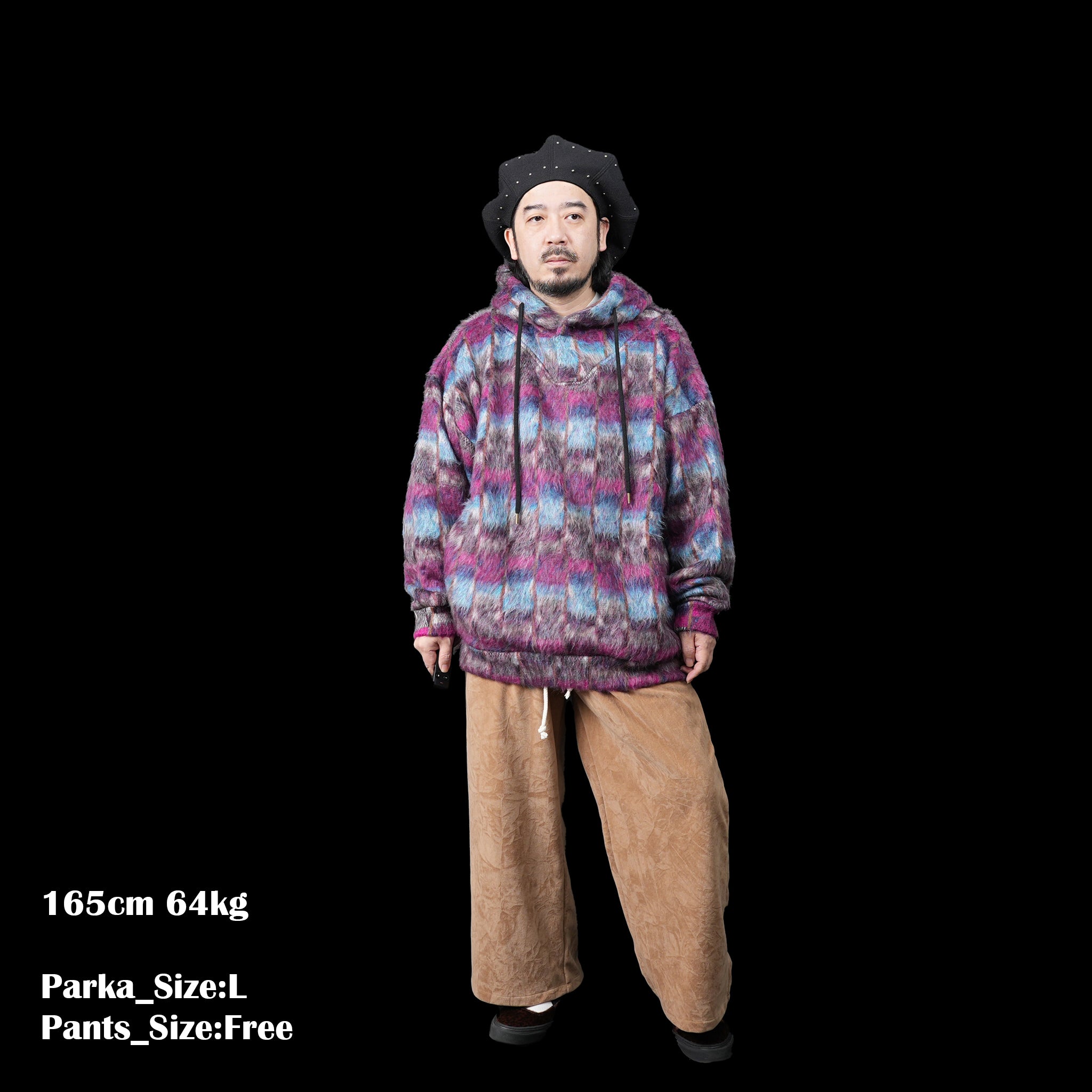 No:23aw-spot03 | Name:VELVET WIDE EASY PANT | Color:Mustrad/Orange/Beige | 【SHADY’S VALLEY】【Big P Products_ビッグピープロダクツ】