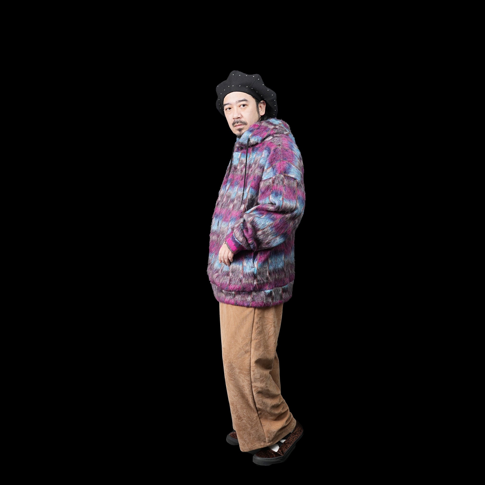 No:23aw-spot03 | Name:VELVET WIDE EASY PANT | Color:Mustrad/Orange/Beige | 【SHADY’S VALLEY】【Big P Products_ビッグピープロダクツ】