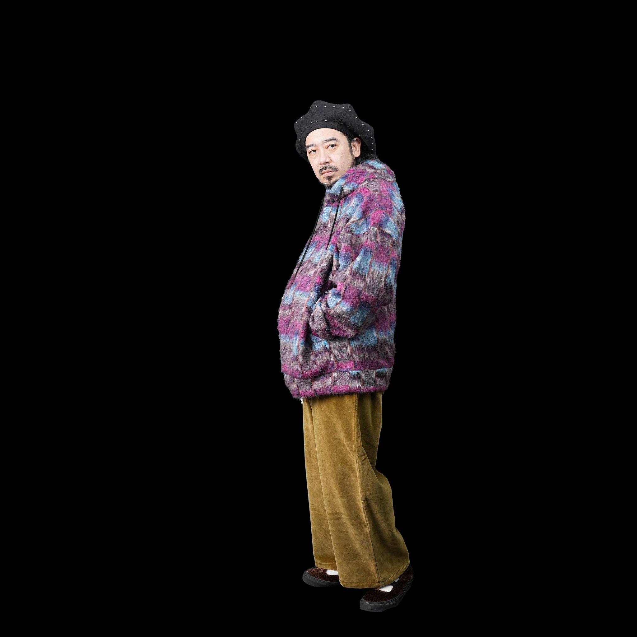 No:23aw-spot03 | Name:VELVET WIDE EASY PANT | Color:Mustrad/Orange/Beige | 【SHADY’S VALLEY】【Big P Products_ビッグピープロダクツ】