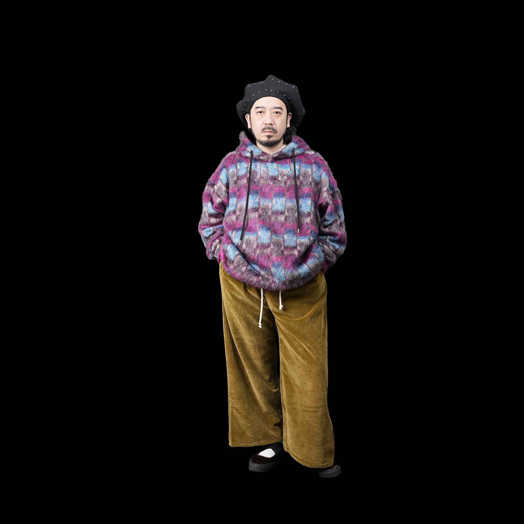 No:23aw-spot03 | Name:VELVET WIDE EASY PANT | Color:Mustrad/Orange/Beige | 【SHADY’S VALLEY】【Big P Products_ビッグピープロダクツ】