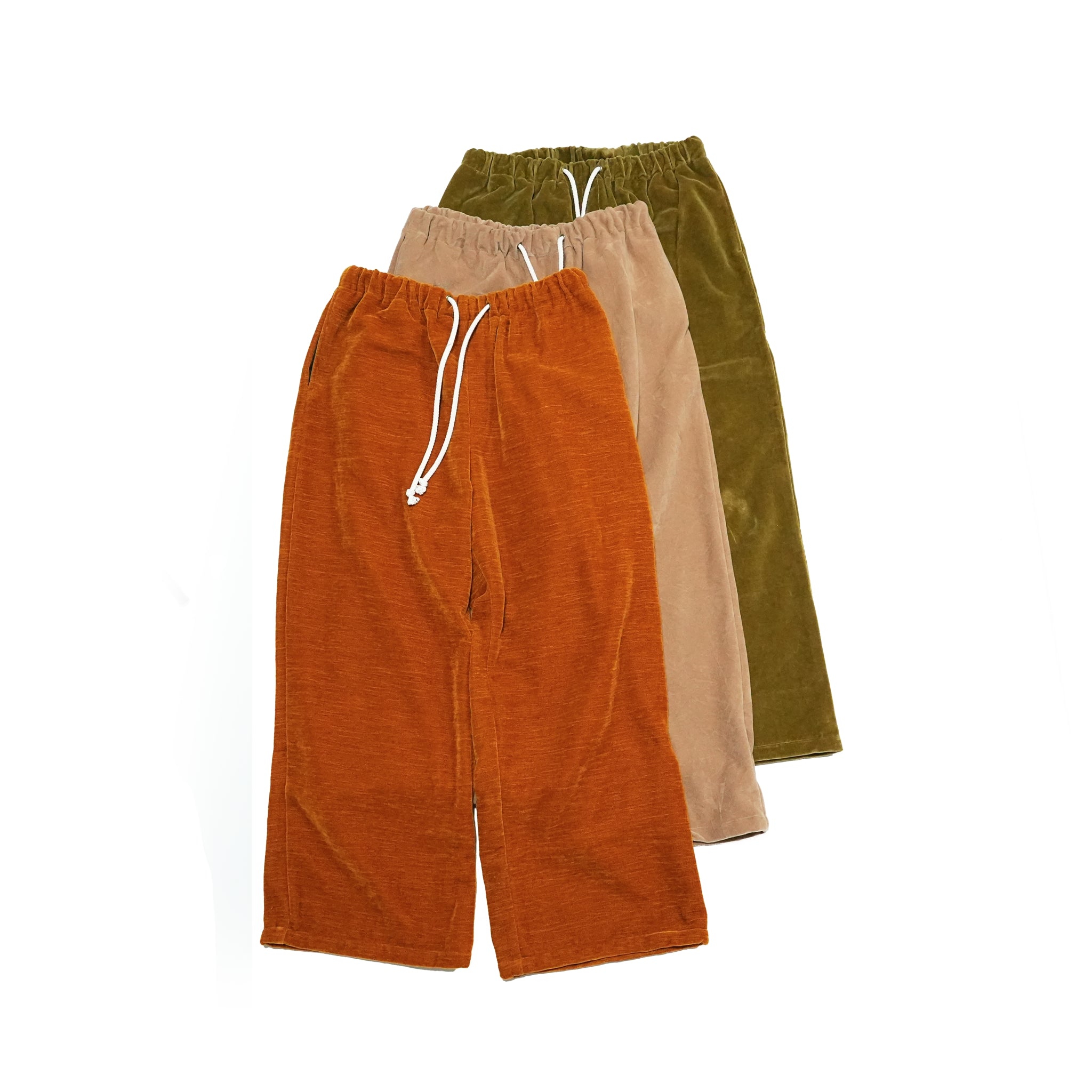 No:23aw-spot03 | Name:VELVET WIDE EASY PANT | Color:Mustrad/Orange/Beige | 【SHADY’S VALLEY】【Big P Products_ビッグピープロダクツ】