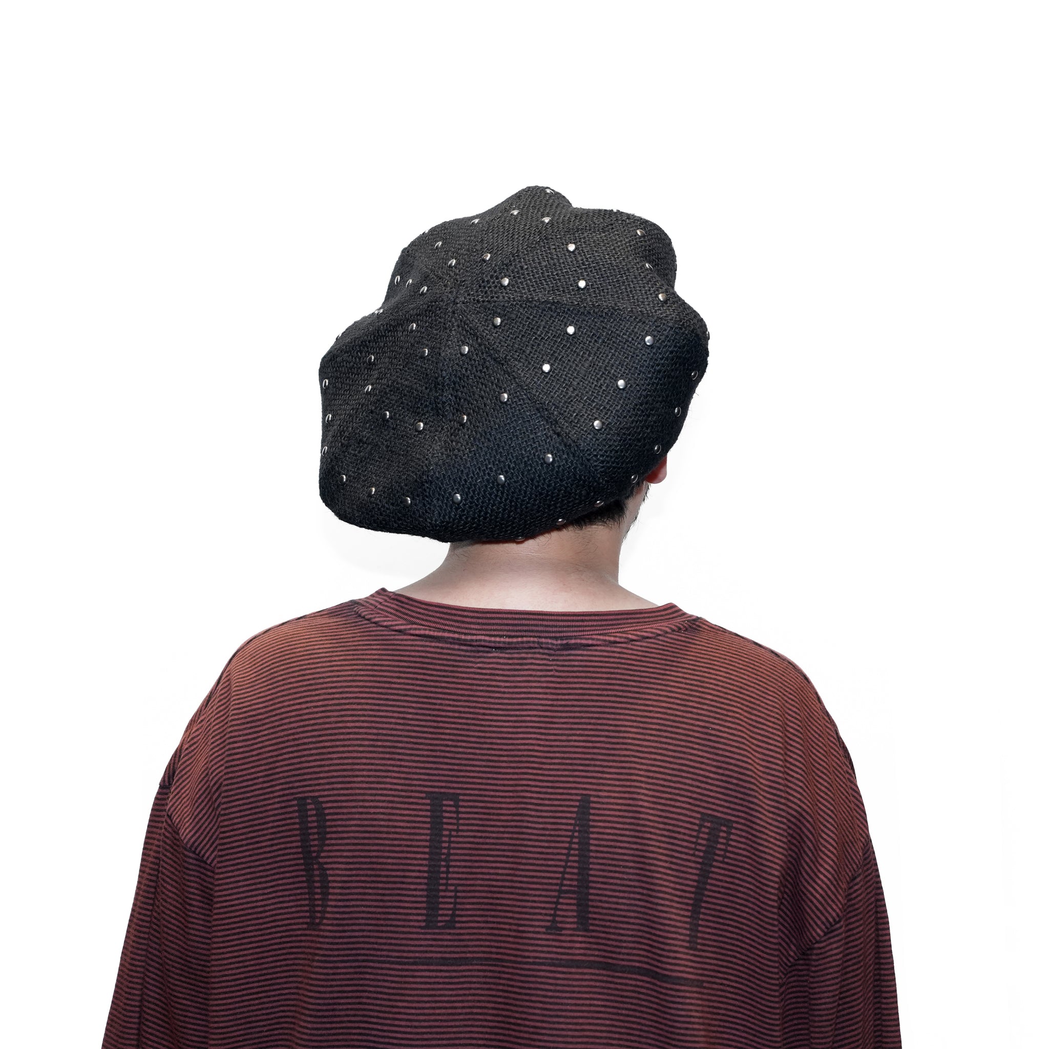 JUTE 8 PANELS BIG BERET with STUDS | ORIGINAL JOHN