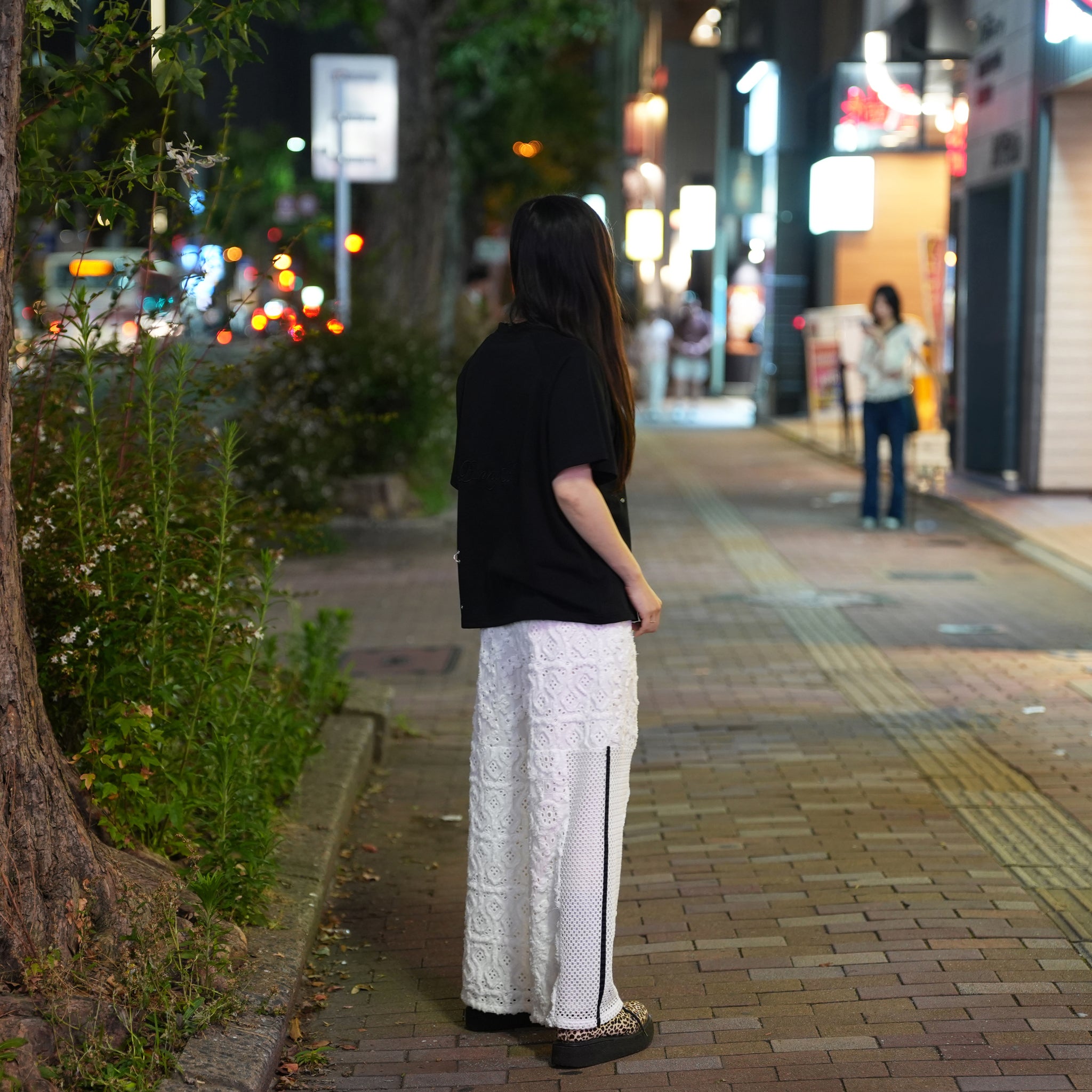 エンブロイダリーレースパッチパンツ – White | REHERSALL