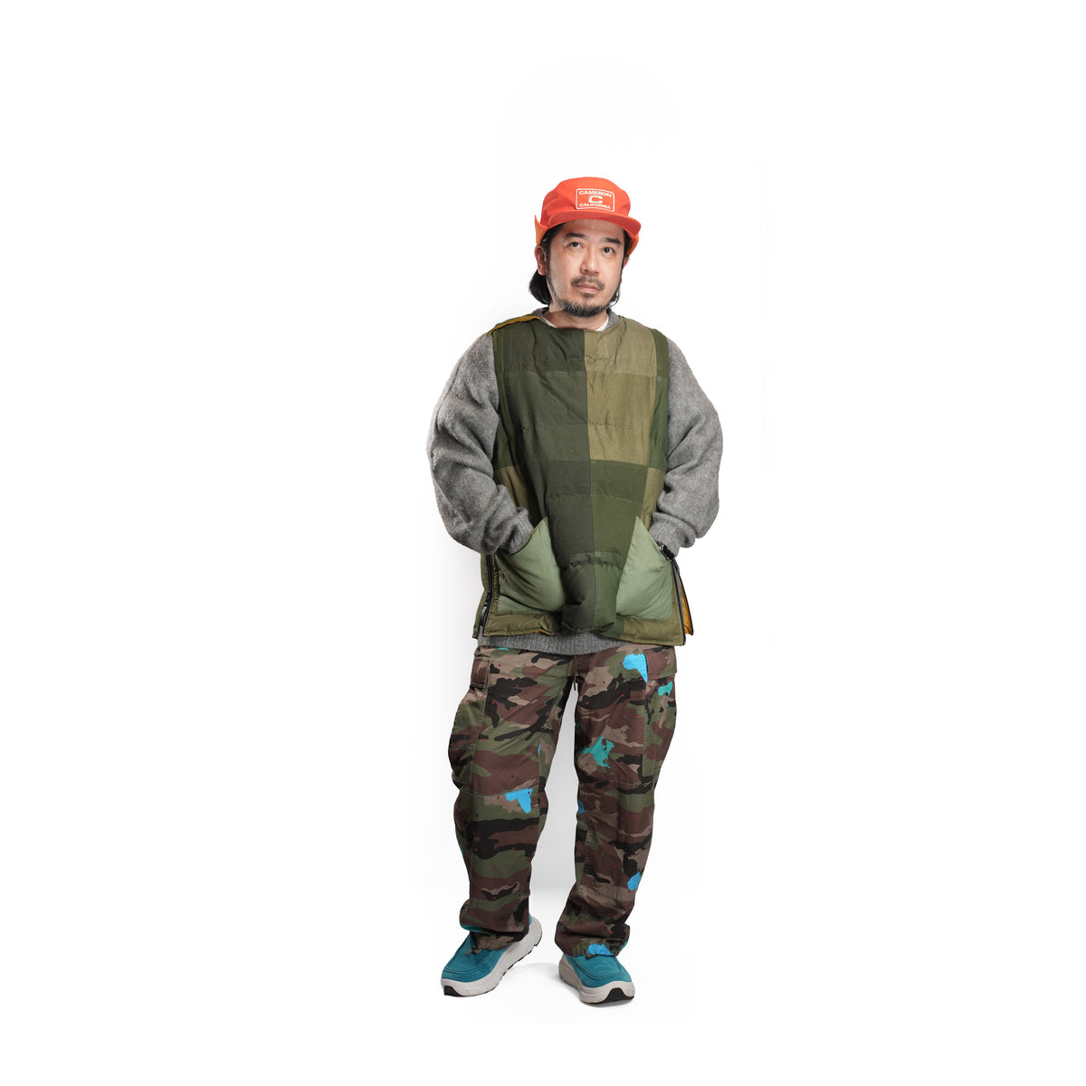 down pull over vest – Olive/Masterd | SLOW HANDS | 入荷予定アイテム