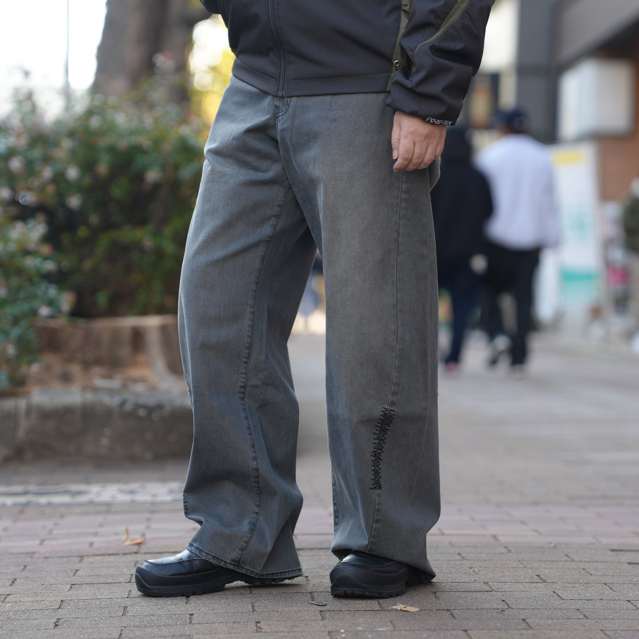 Curvy work pants | Color_Washed Grey | No_pla25awp02-2_washed grey【PLATEAU STUDIO_プラトー スタジオ】