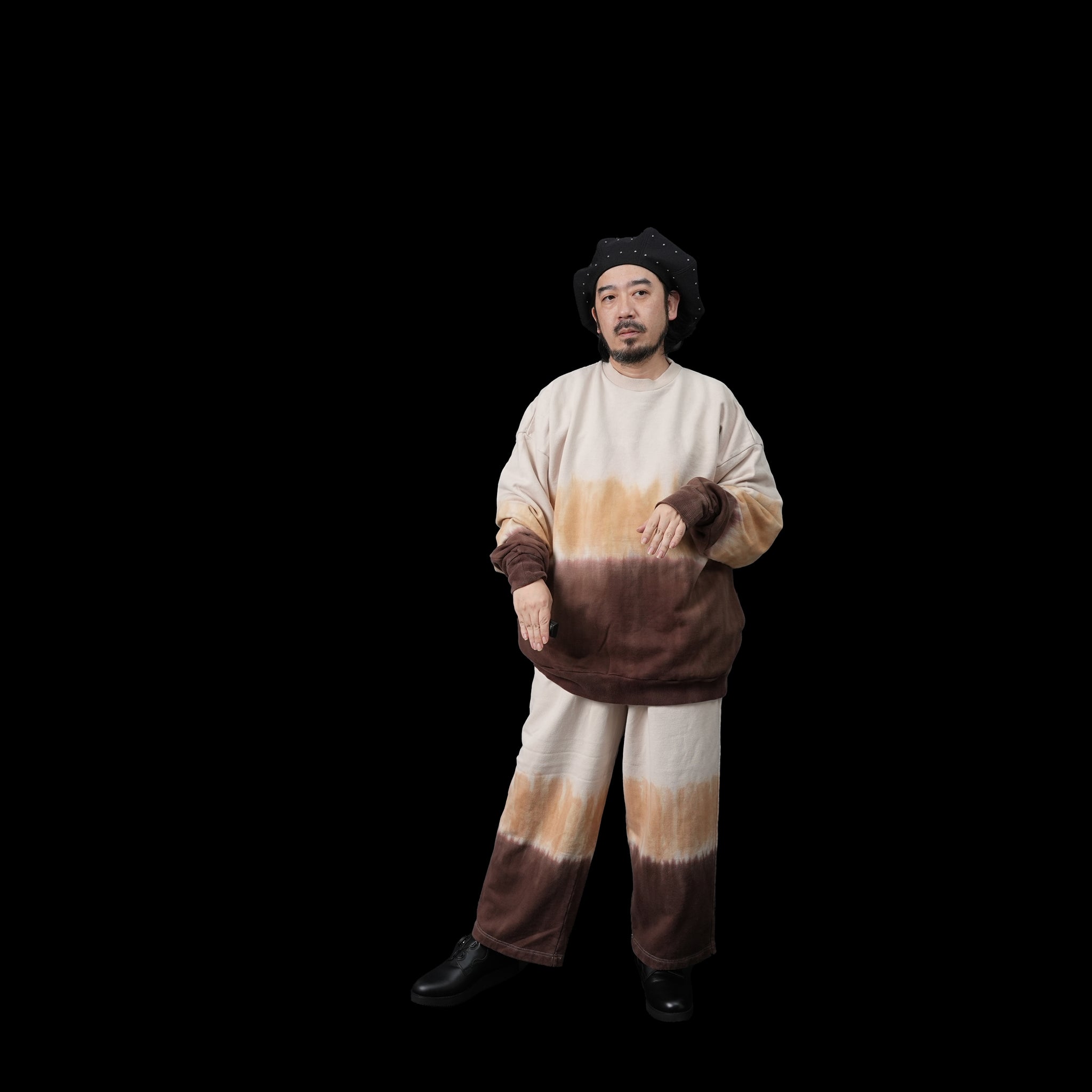 Name:Tiedye Pile Pullover | Color:Mix/Coffee【AMBERGLEAM_アンバーグリーム】| No:1143131111