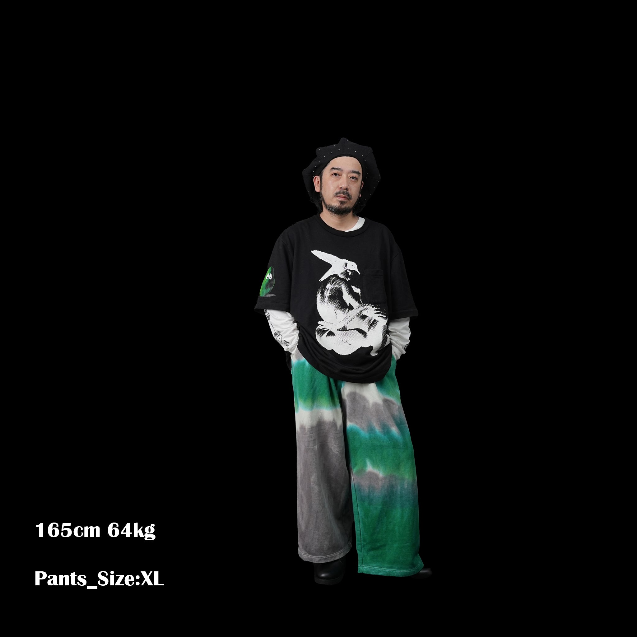 Tiedye Pile Pants | Color:Mix/Coffee【AMBERGLEAM_アンバーグリーム】| 1144131112【archive】