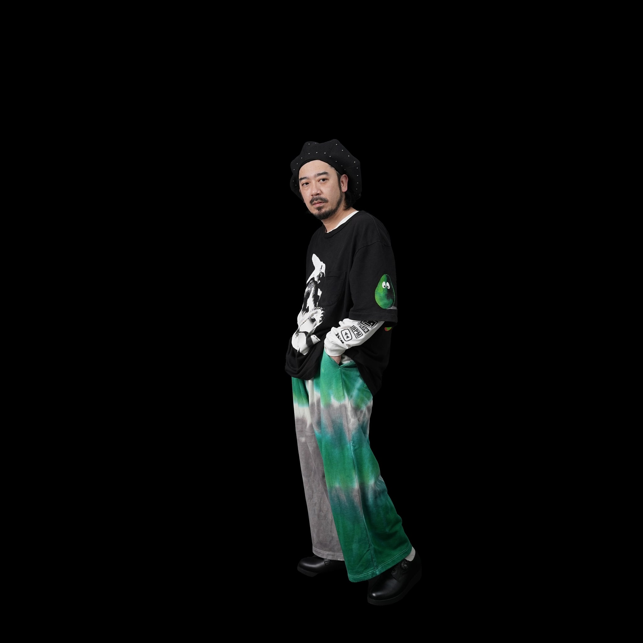 Tiedye Pile Pants | Color:Mix/Coffee【AMBERGLEAM_アンバーグリーム】| 1144131112