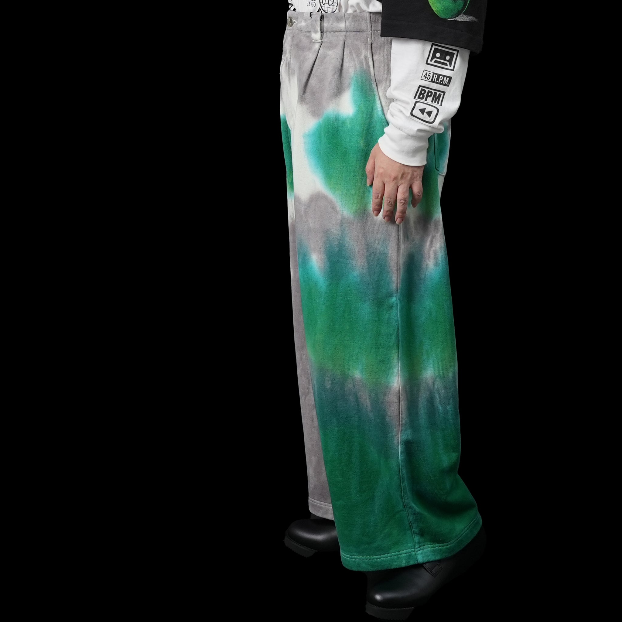 Tiedye Pile Pants | Color:Mix/Coffee【AMBERGLEAM_アンバーグリーム】| 1144131112
