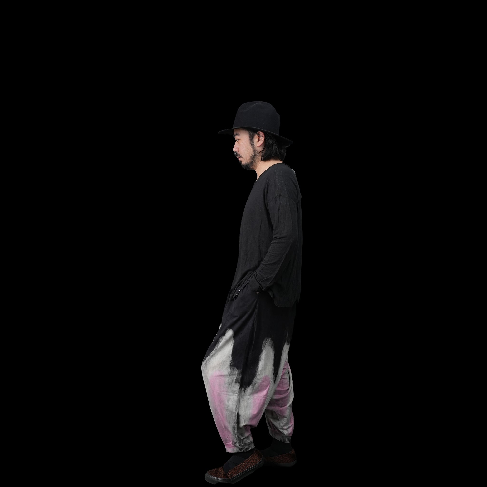 No:25762B | Name:HAND DYED ICECREAM DYNAMIC HAREM PANTS | Color: BLACK【ONE TEASPOON_ワンティースプーン】